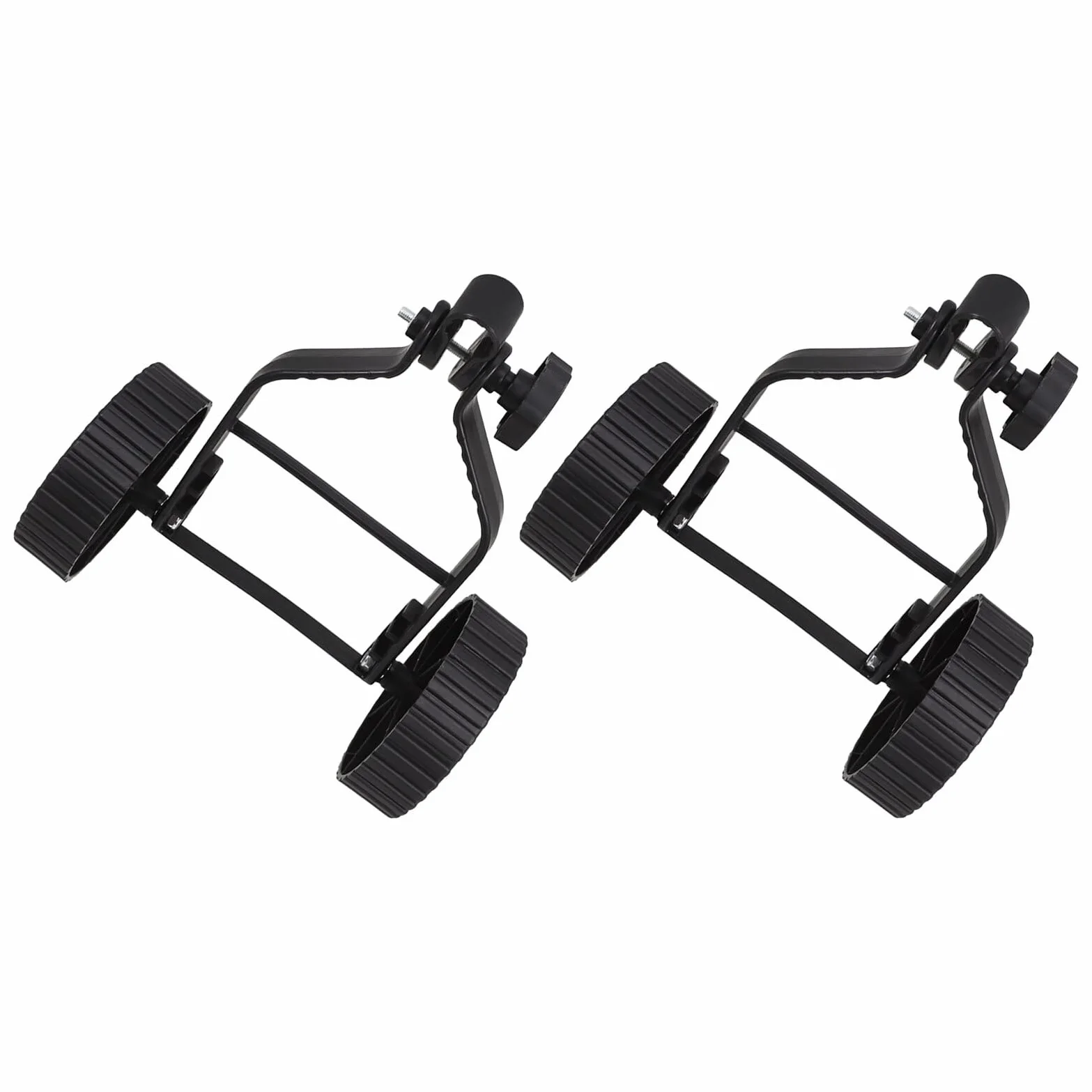 2 Piezas Ruedas Auxiliares para Cortacésped Ruedas Soporte Resistentes con Amortiguación de Vibraciones para Desbrozadora y Accesorios de Jardín Negros Aumento de Tracción y