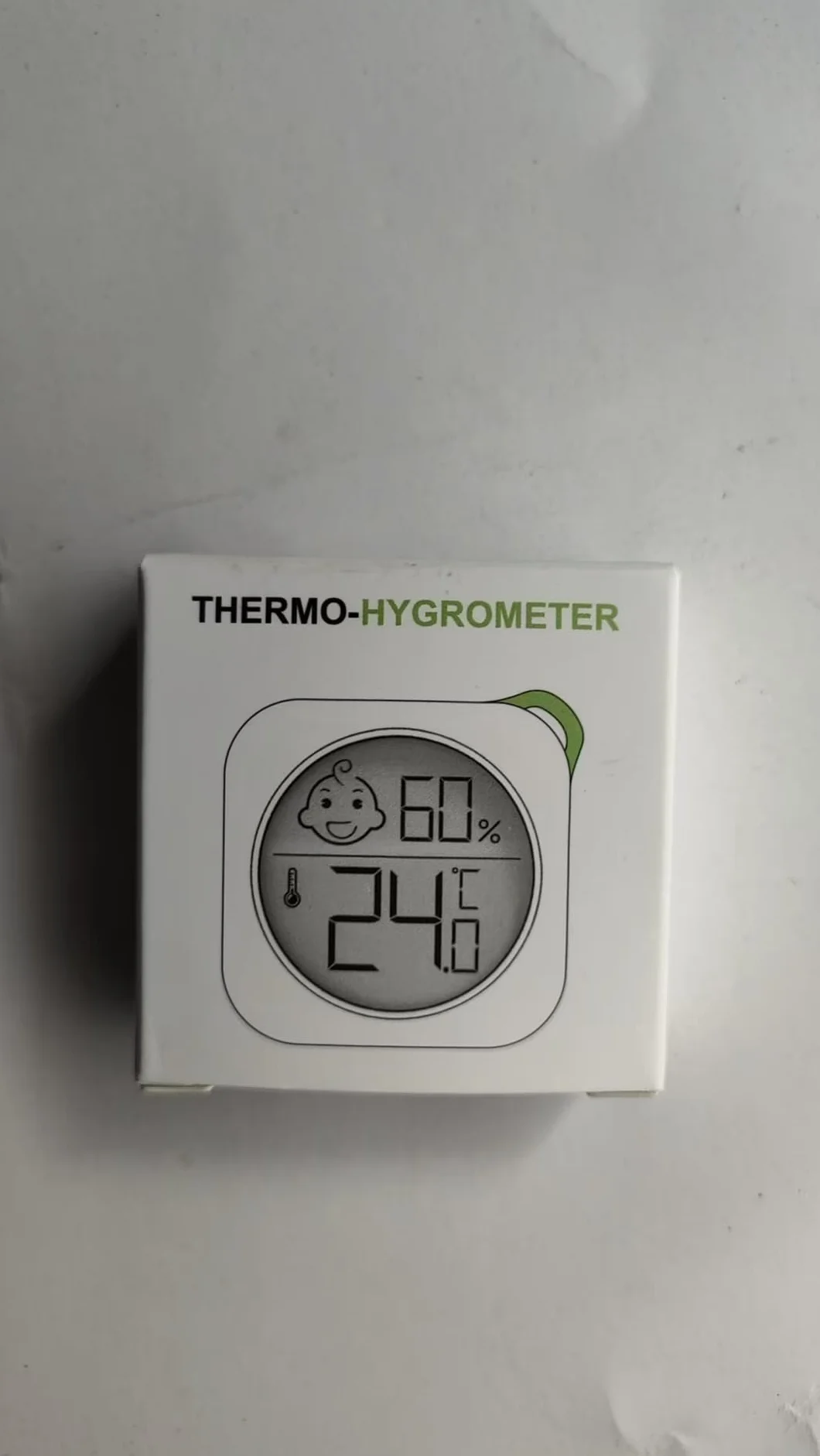 Termómetro Higrómetro Digital Compacto para Interior, Medidor de Temperatura y Humedad, Blanco