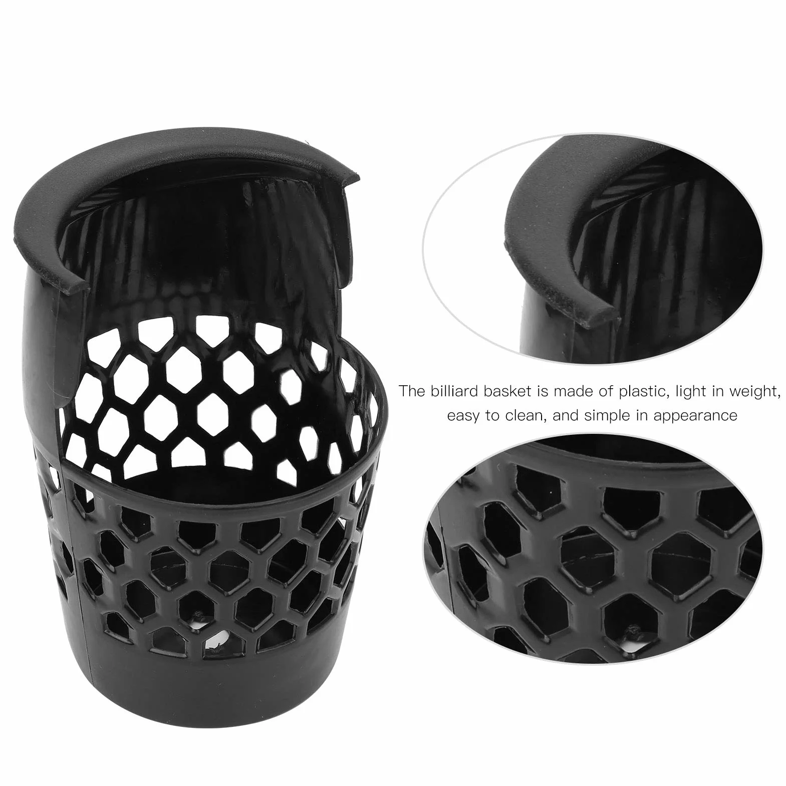 Bolsillos para mesa de billar 6 piezas redes de plástico accesorios