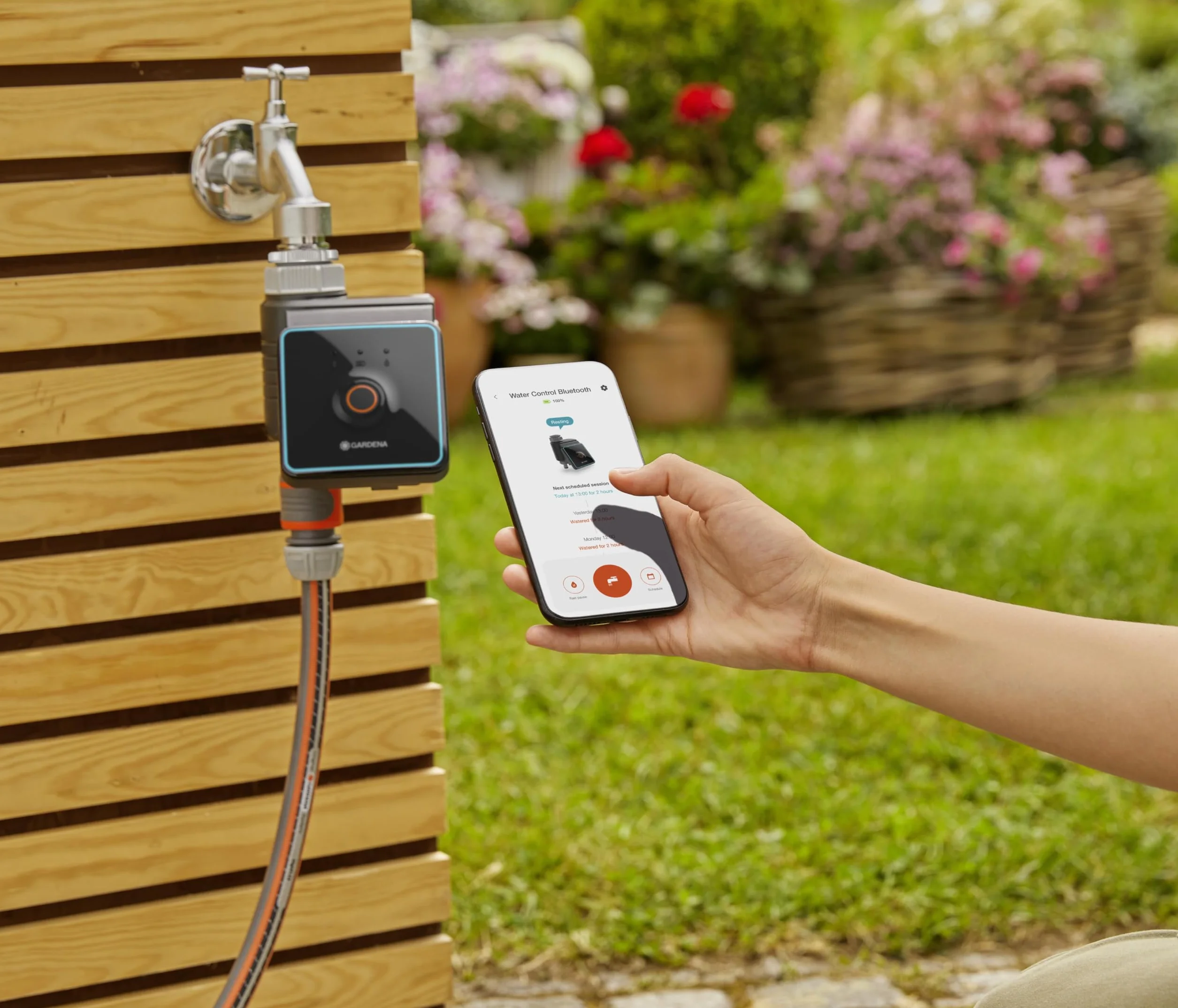 Gardena Control de riego con Bluetooth, riego automático jardín balcón, 10 m 01889-20