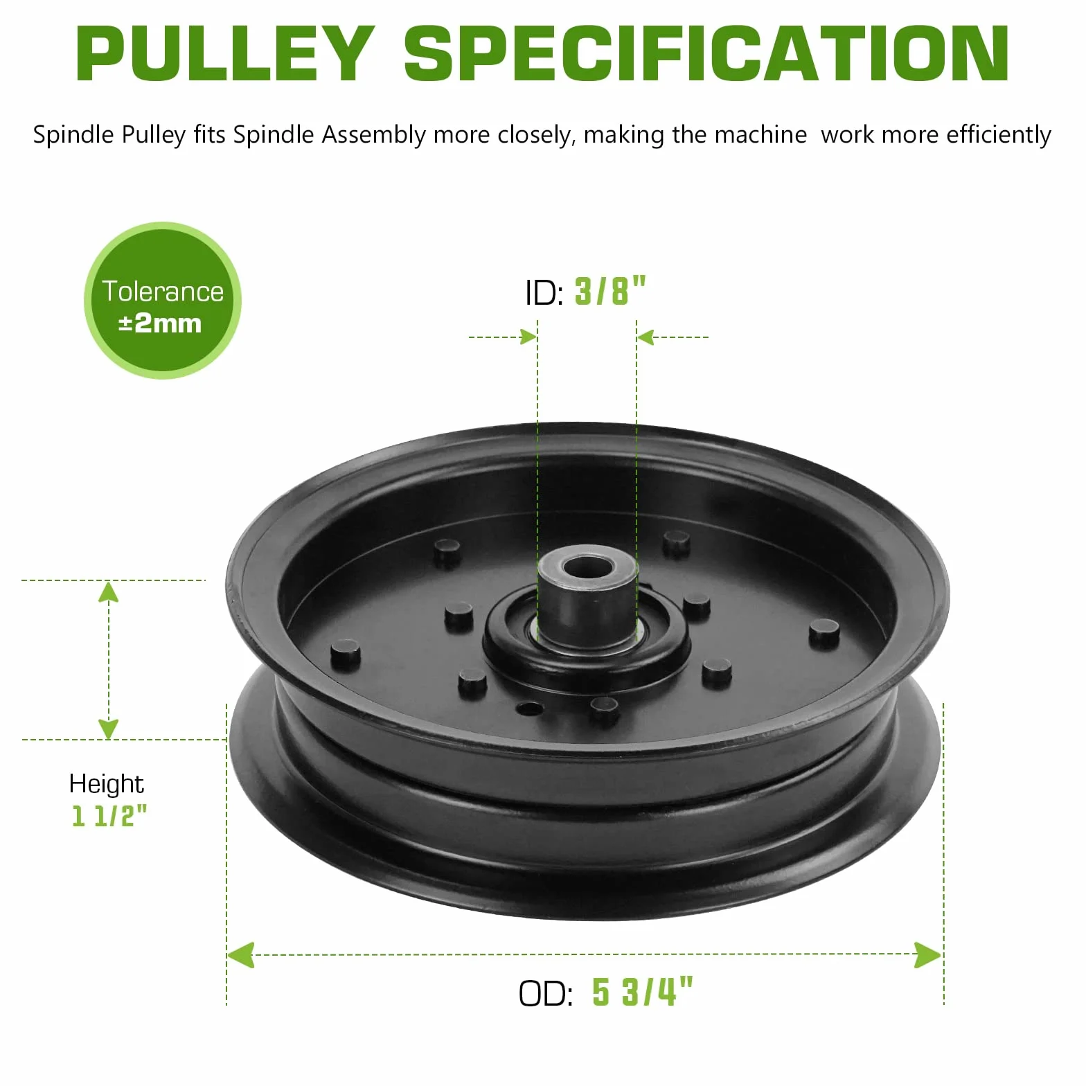 Juego de 3 poleas tensoras planas de repuesto para Cub Cadet MTD Troy Bilt 756-04511B 756-05042 RZT L S 42 pulgadas 46 pulgadas 50 pulgadas Mustang XP Z6600 Z6400 ZS6500 Cortacésped Piezas