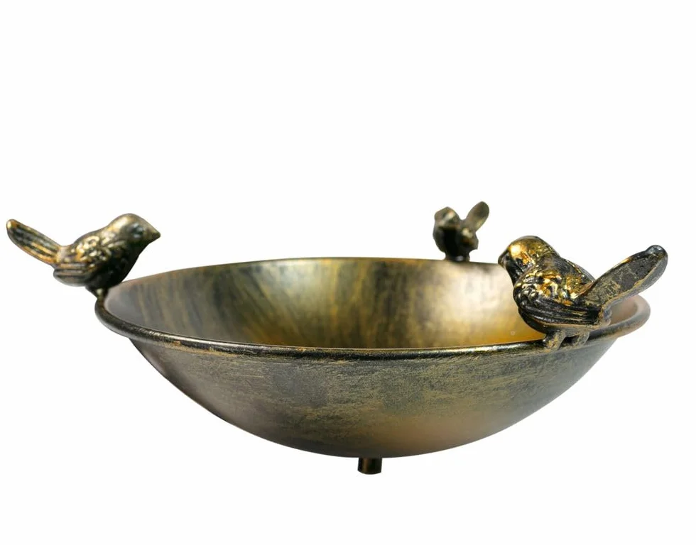 Formano Bebedero para pájaros de metal 107x23 cm decoración de jardín