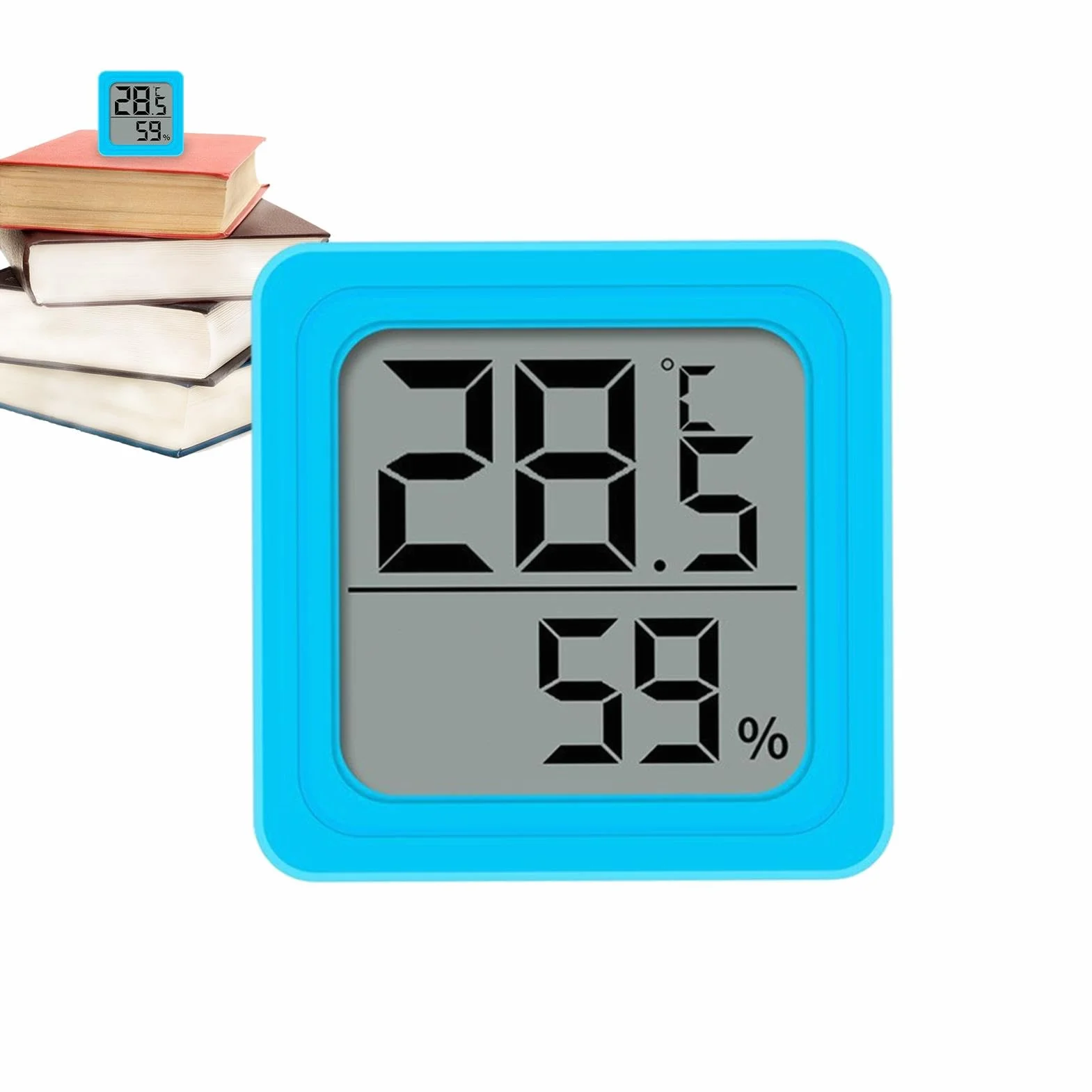 Higrómetro digital para interiores, medidor de humedad con sensor de temperatura de mesa alimentado por batería