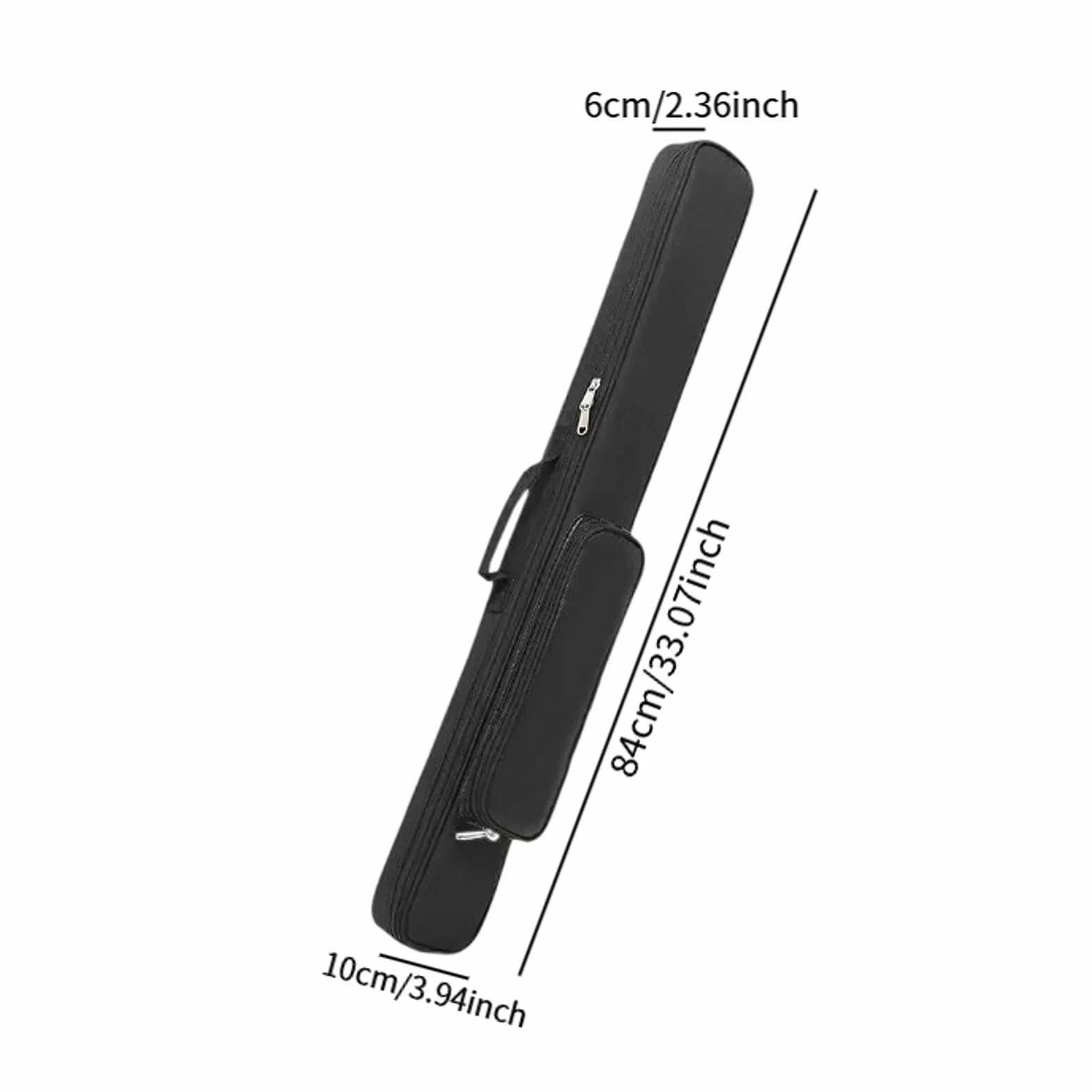 Funda para Taco de Billar Estuche Protector con Bolsillos Tela Oxford Impermeable Negro