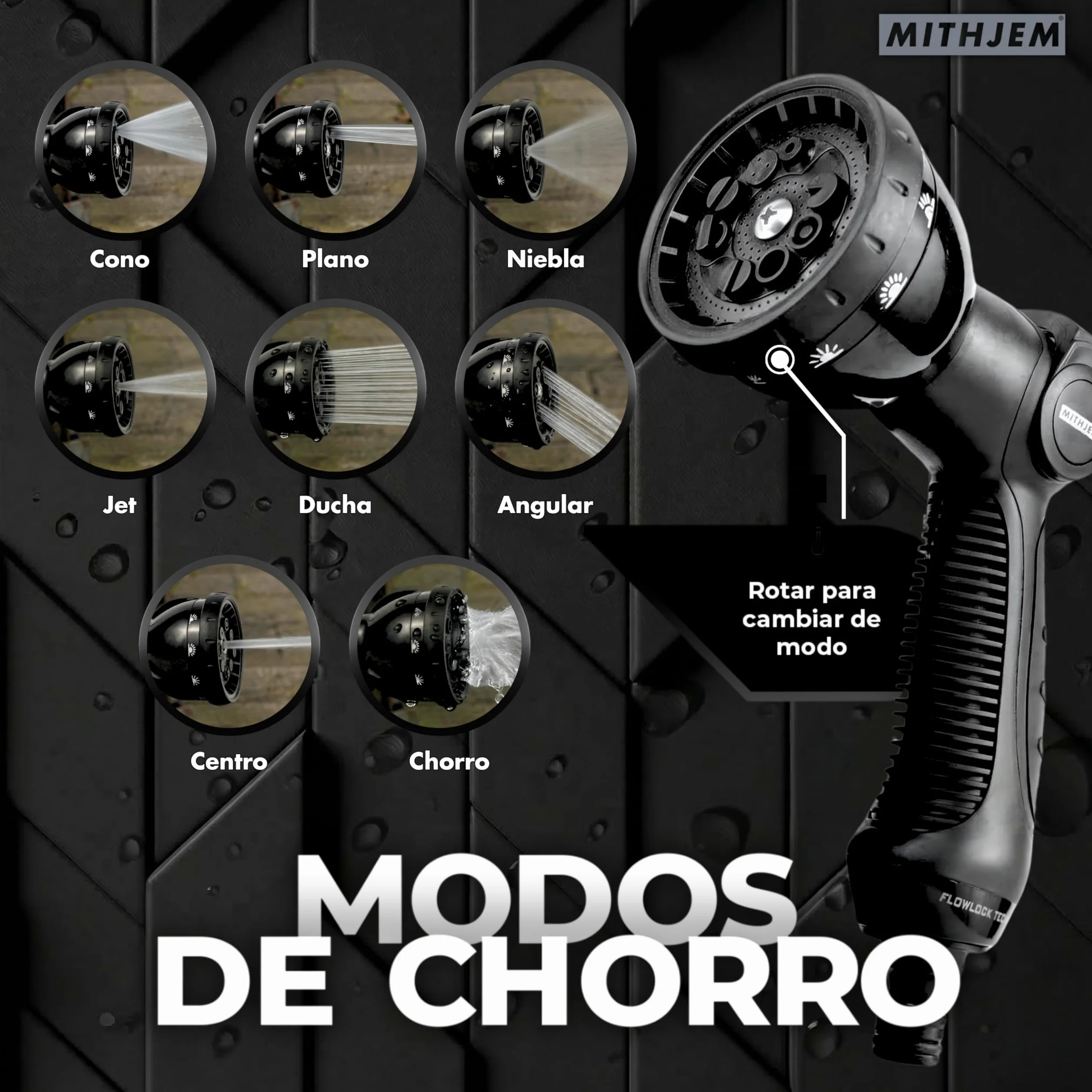 Manguera Jardín 15m Poliester 3750D Alta Densidad Conectores Metalizados 1/2" 3/4" Extensible Enrollable Garden Hose