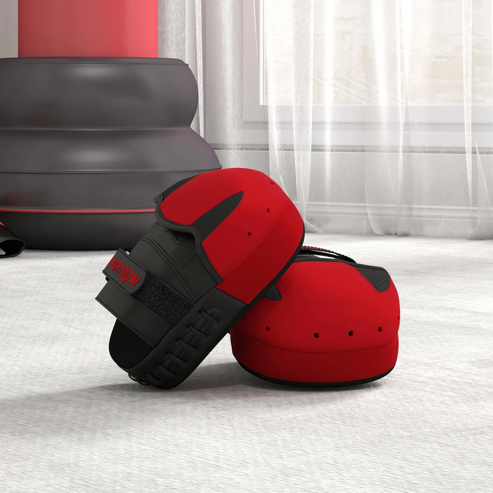 SPORTNOW Manoplas de Boxeo Paos Muay Thai MMA Curvadas para Entrenamiento de Boxeo Karate Taekwondo Kickboxing Training Almohadilla para Sparring Artes Marciales
