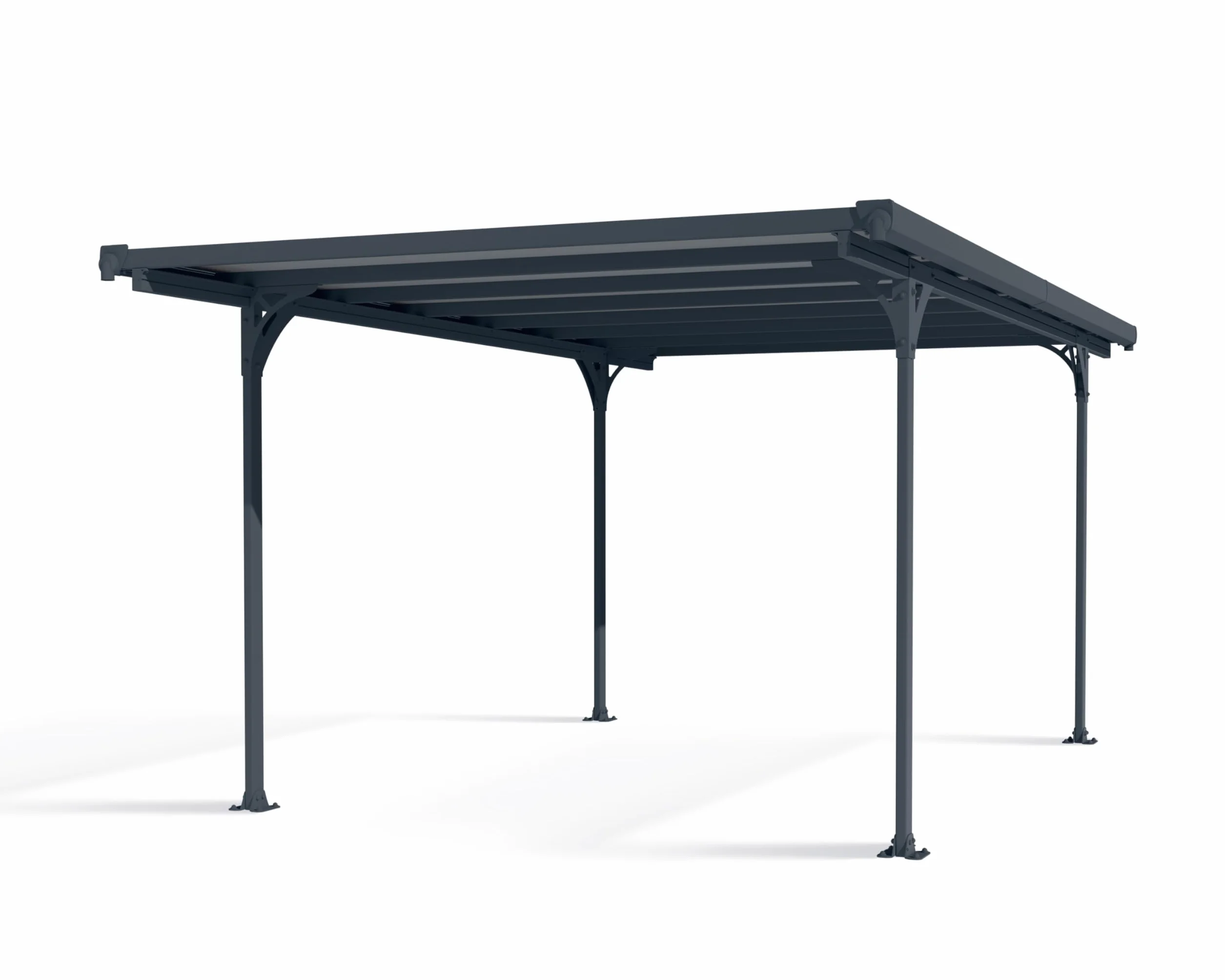 Canopia by Palram Carport Verona 5000 504 x 299 cm - Cobertizo de Policarbonato Antracita para Coches de Aluminio