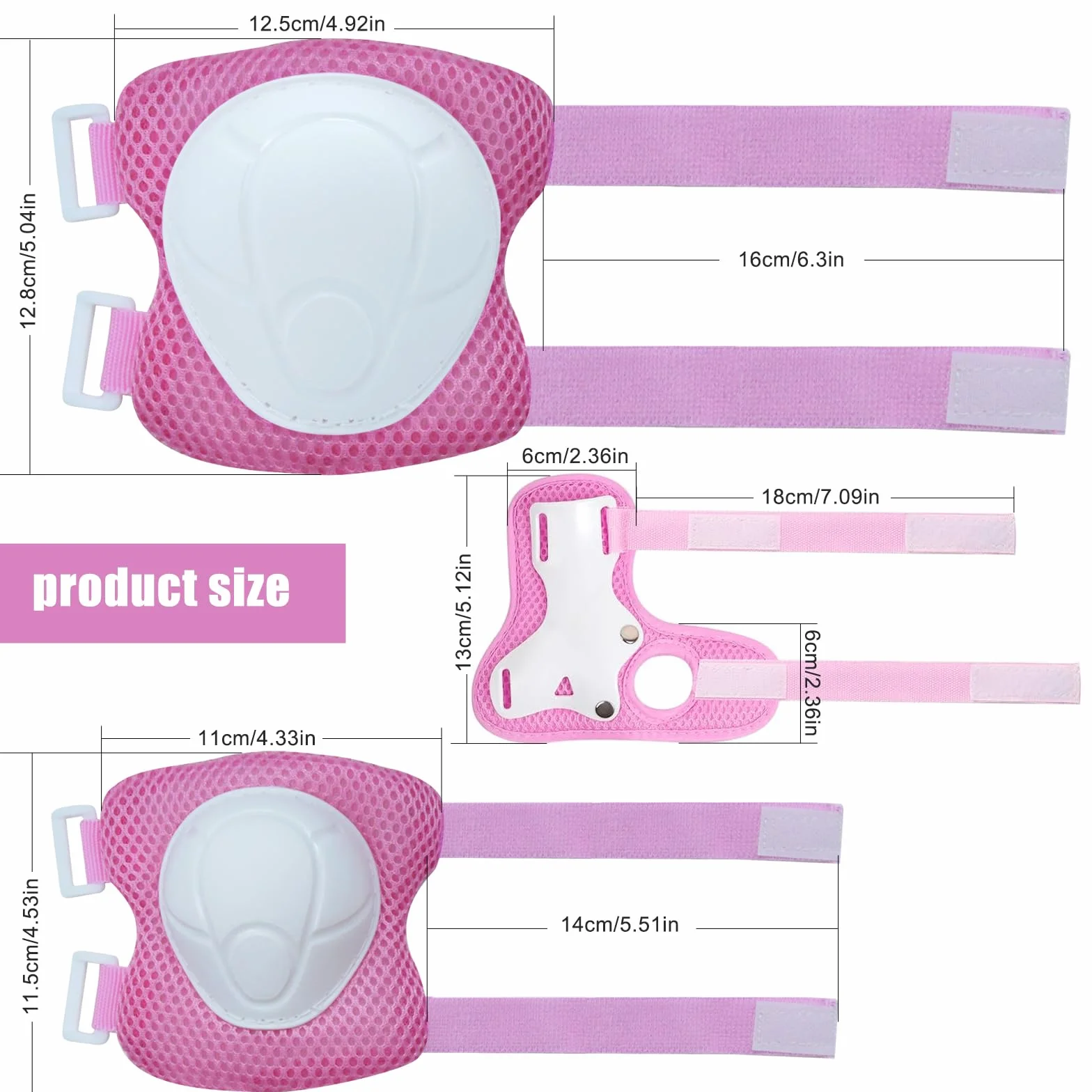 Rodilleras Niño 6 en 1 Protectores Patinaje Infantil Ajustables Coderas Muñequeras
