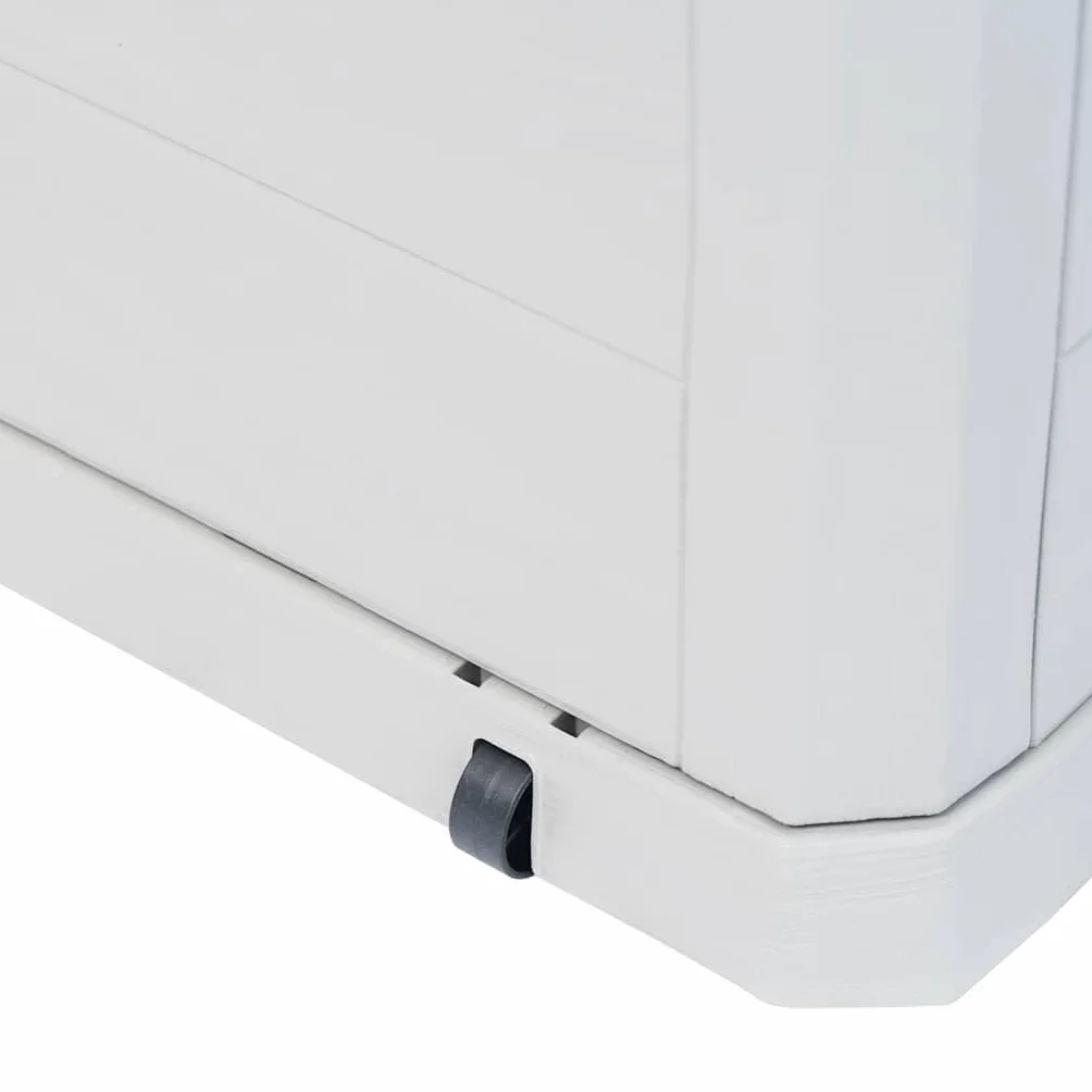 vidaXL Caja Almacenamiento Jardín 280 L Gris Claro
