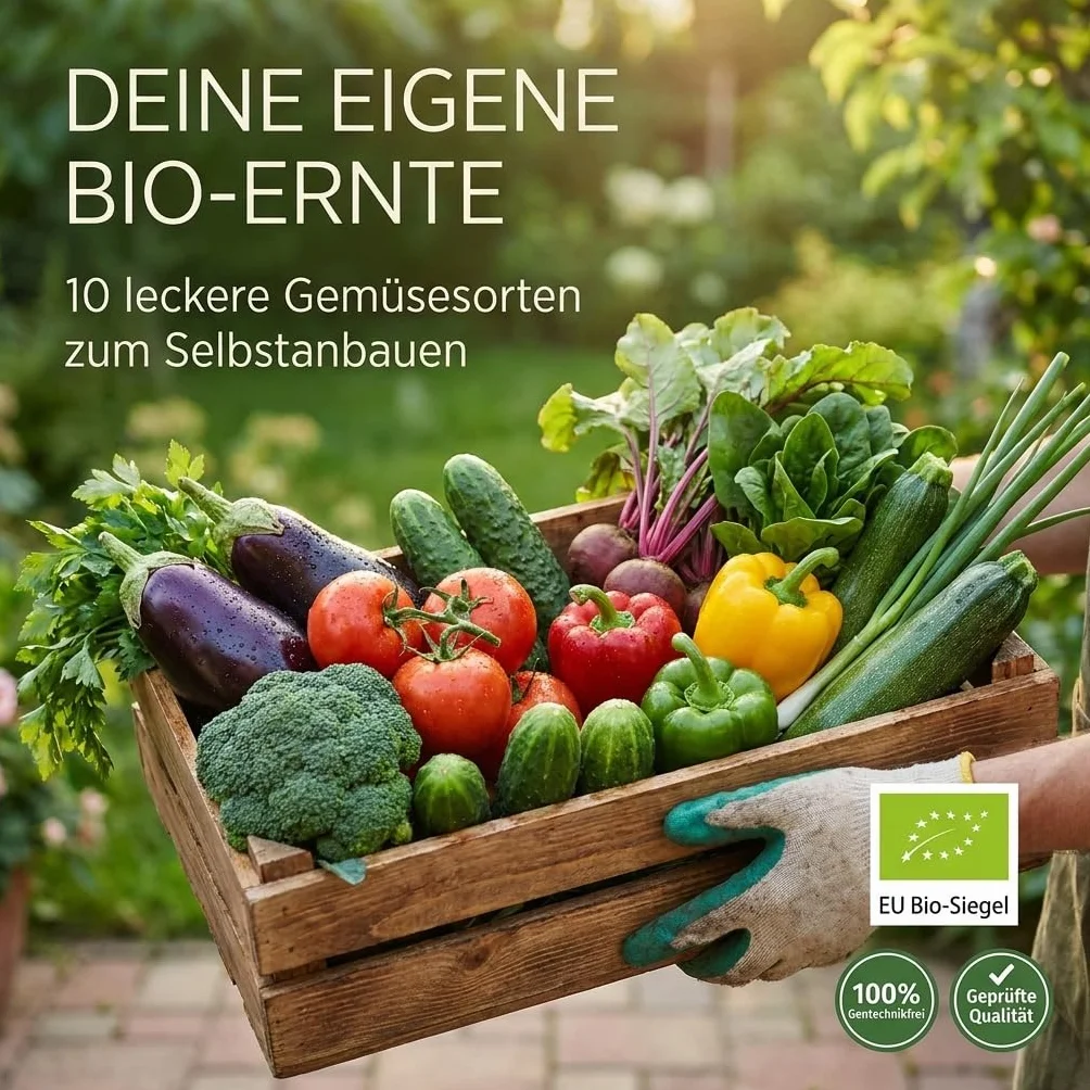 BIO Kit de Semillas Huerto Ecológicas 10 Variedades Verduras para Cultivar Huerto Urbano