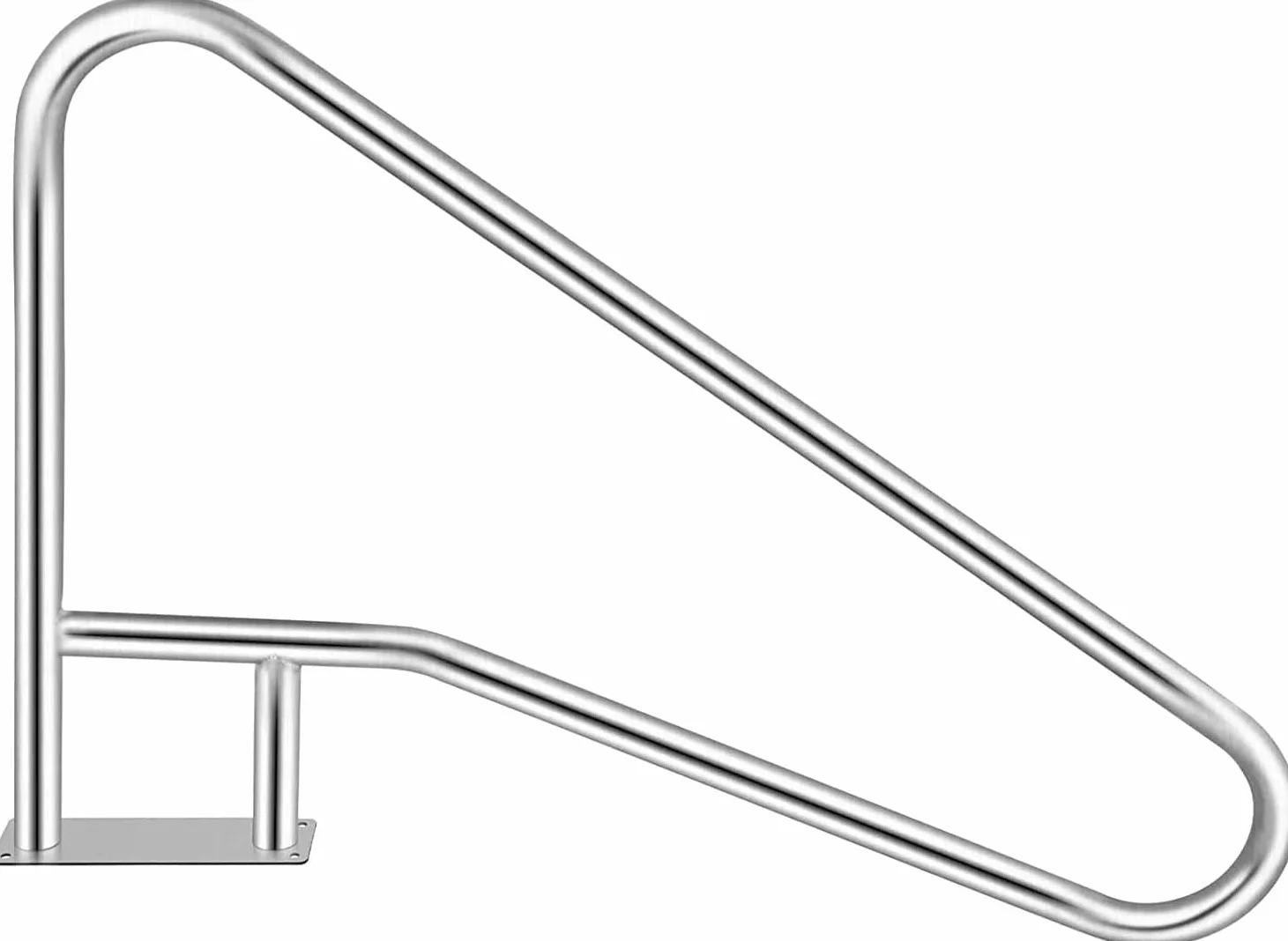 Barandilla de Escalera de Piscina de Acero Inoxidable para Piscina Enterrada Pasamanos