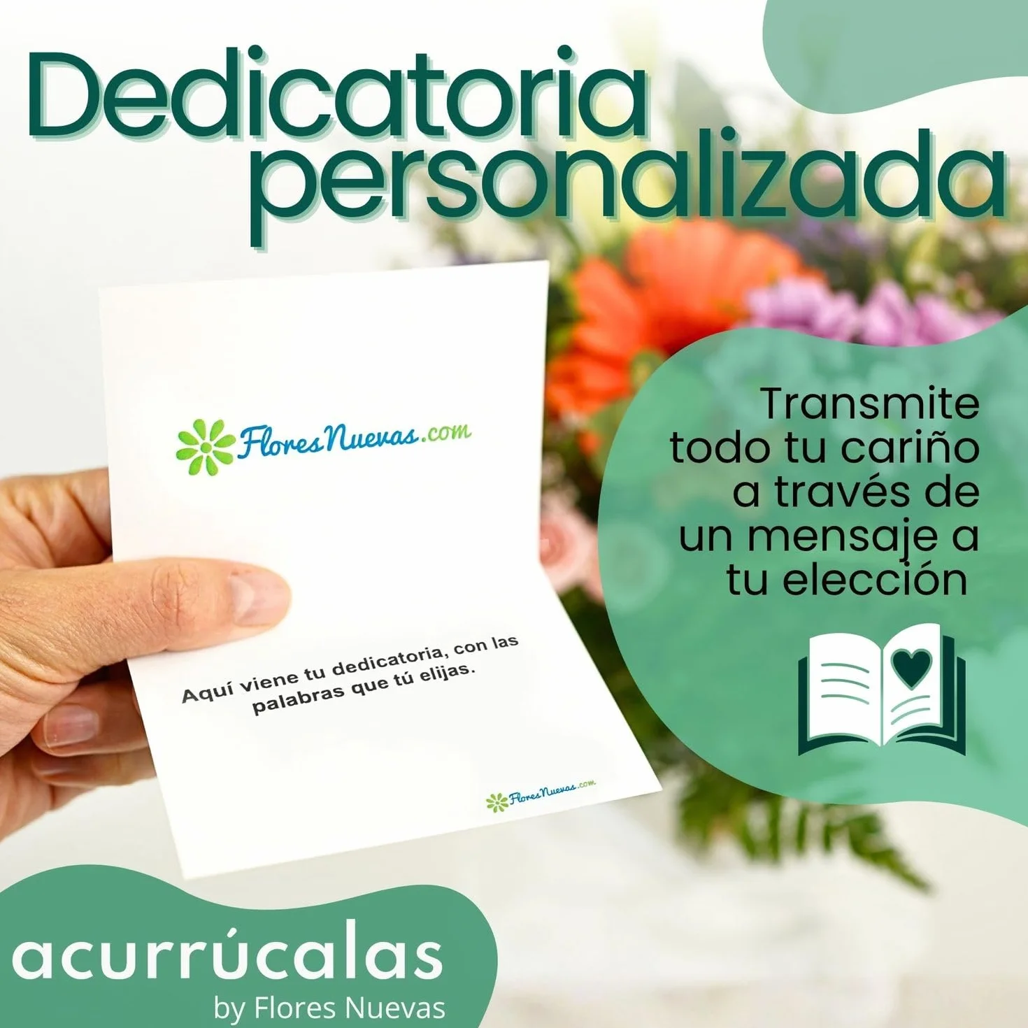 Ramo de Flores Naturales con Dedicatoria - Flores Frescas para el Día de la Madre