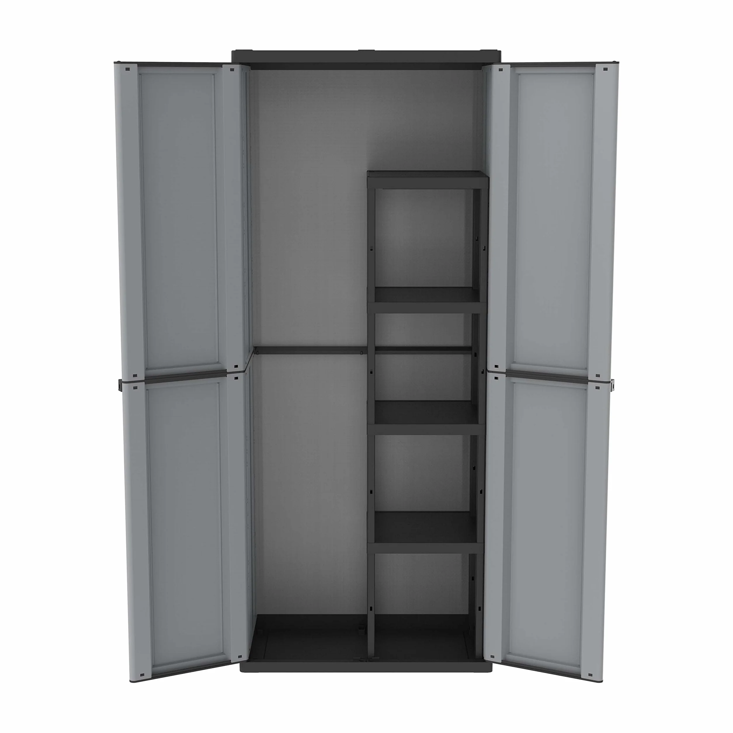 Armario 2 Puertas con Estantería Interna y 4 Estantes 68x37,5x163,5 cm