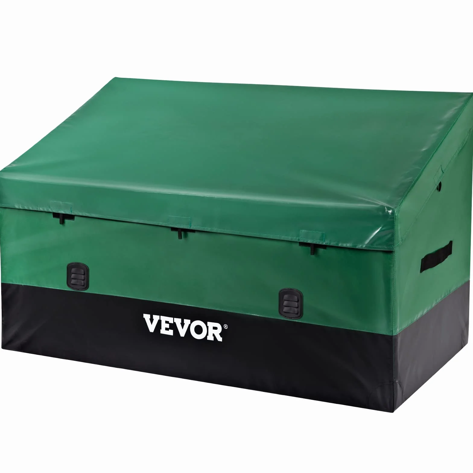 VEVOR Caja de Almacenamiento 230 Galones Arcón de Almacenaje para Jardín Tela Lona de PE 147 x 86 x 108 x 77 cm Verde
