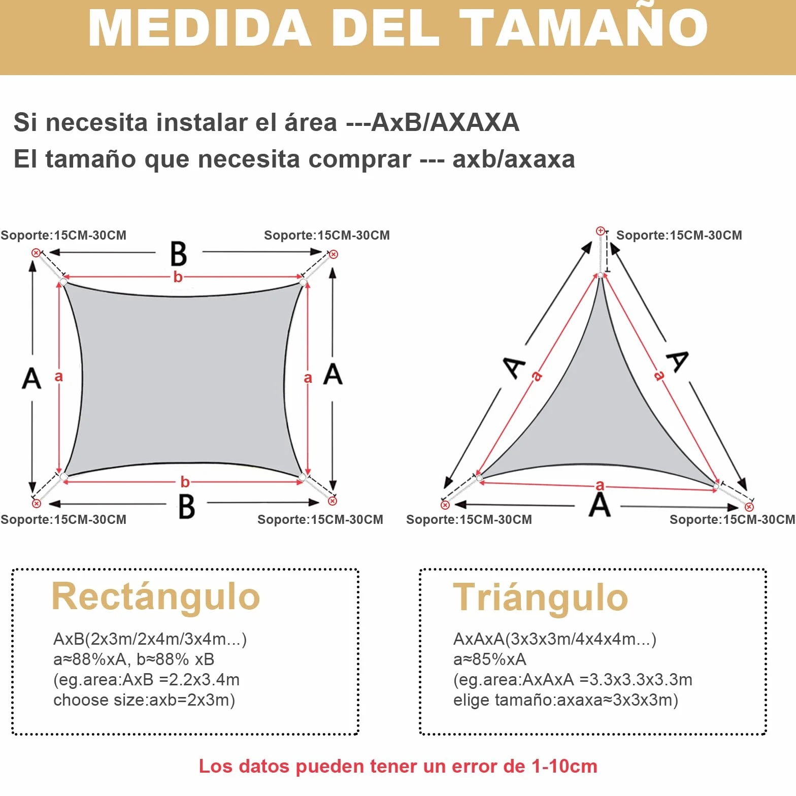 Toldo Vela de Sombra Impermeable Triangular 3x3x4,25m Protección Rayos UV para Exterior Terraza Patio Jardín