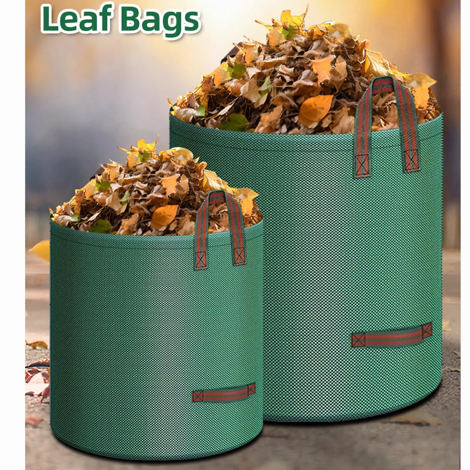 Bolsas y guantes de jardín, almacenamiento de residuos y bolsa de recogida de césped, soporte plegable para bolsas de basura, bolsas de herramientas para residuos de jardín, hojas de hierba, ideal