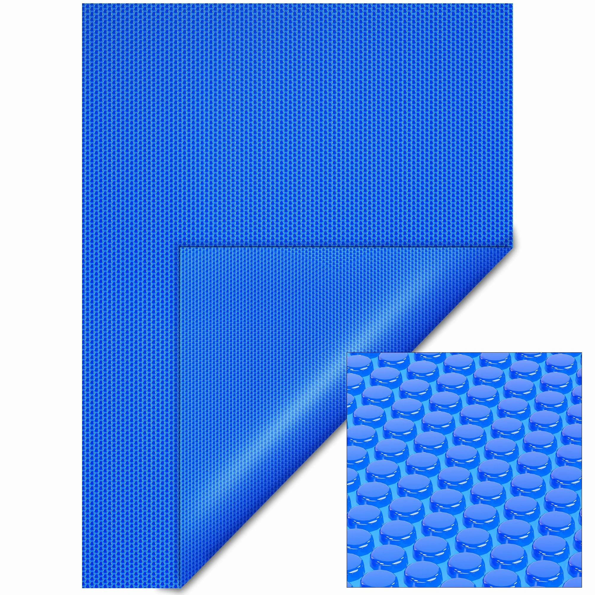 Cubierta Solar Piscina Azul Isotérmica de Burbujas Rectangular 5x8m Cobertor