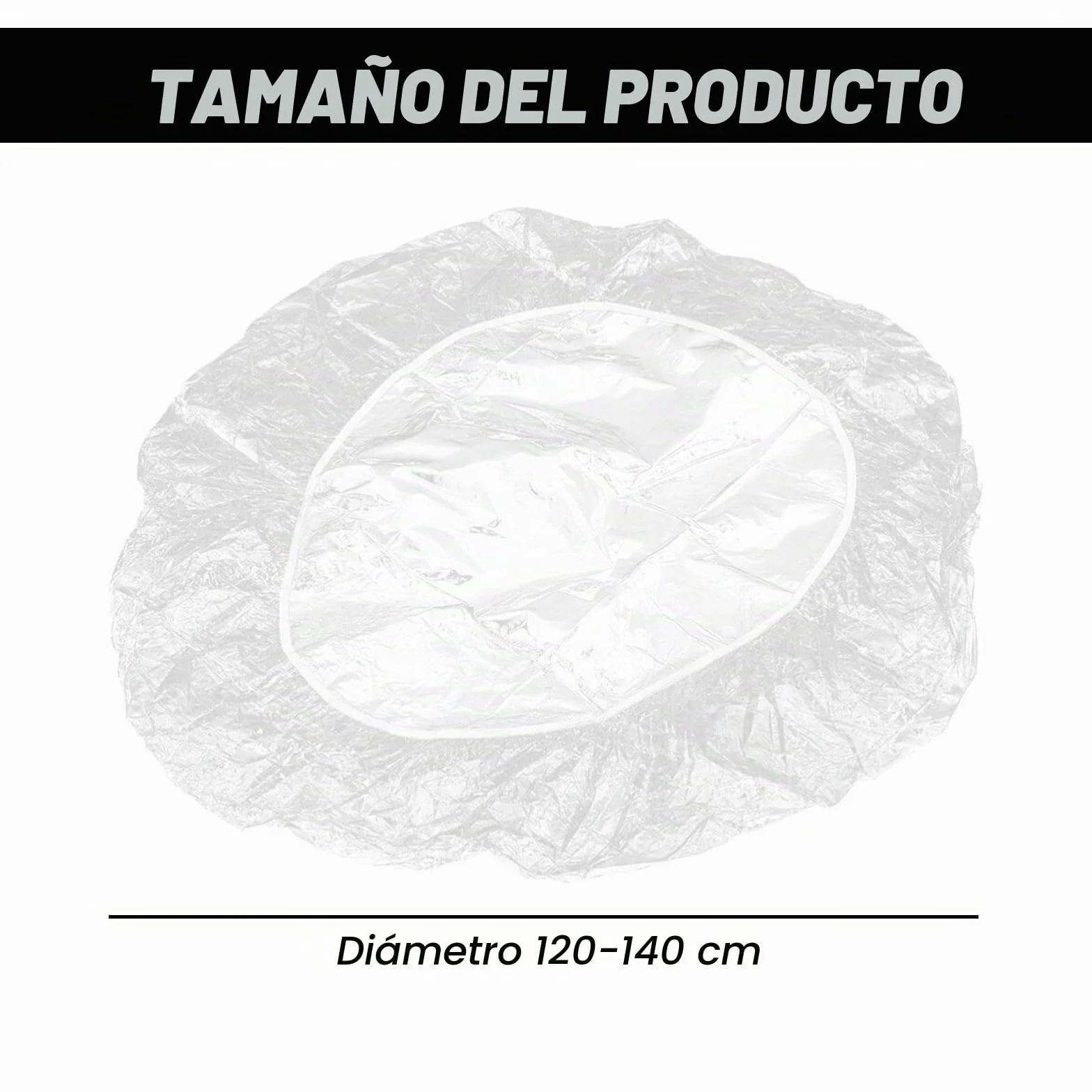 Sporgo Mantel transparente redondo impermeable PVC jardín 120-140 cm