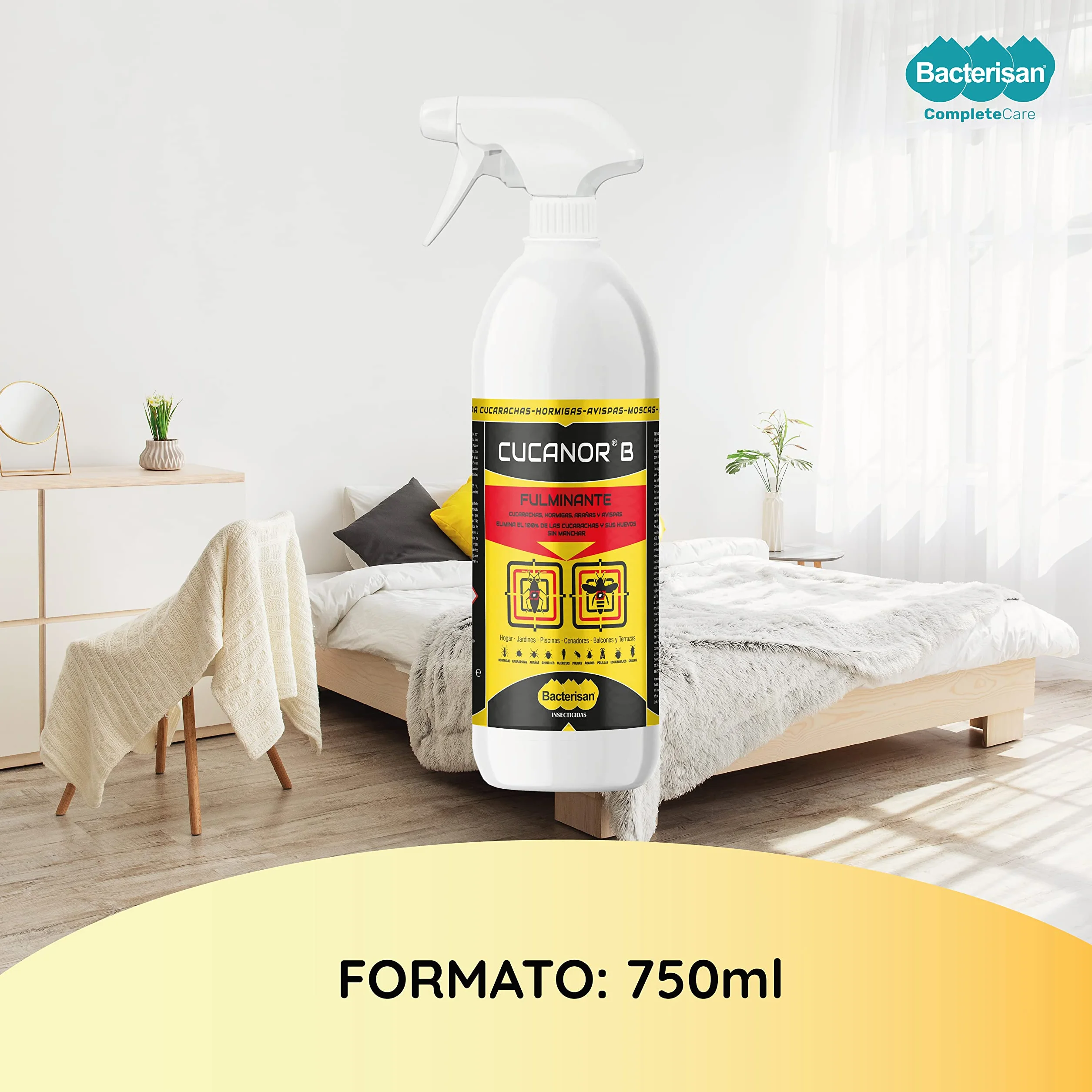 BACTERISAN Cucanor B 750ml Spray Insecticida insectos rastreros voladores