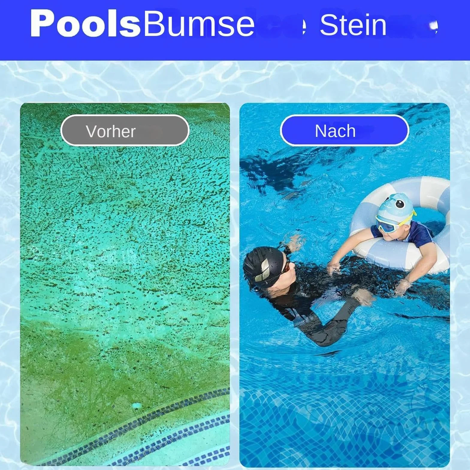 Piedra pómez para piscina, limpiador de azulejos, mango antideslizante