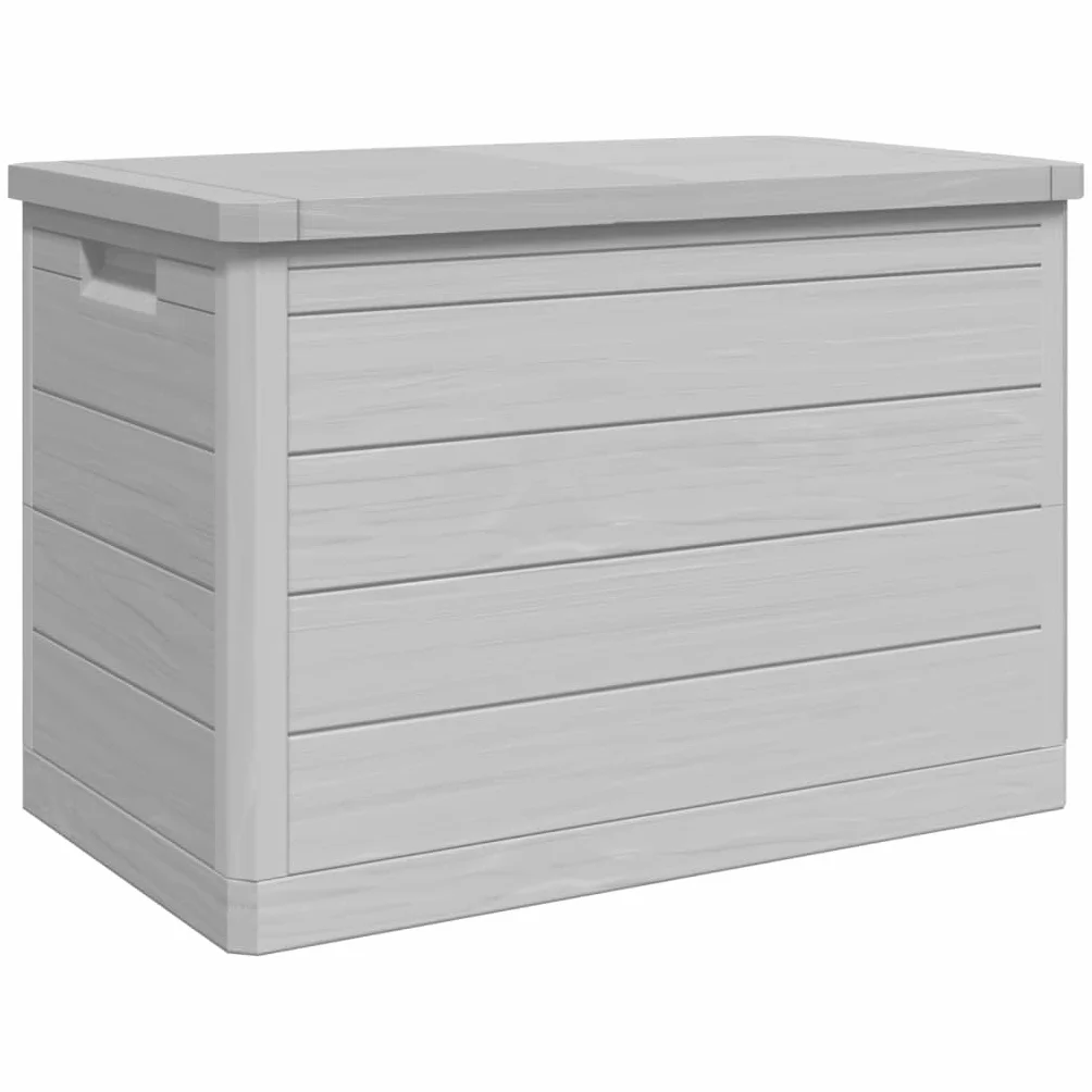 VidaXL Baúl para Cojines de Jardín Polipropileno Gris 77,5x44,5x53 cm Caja de Almacenaje