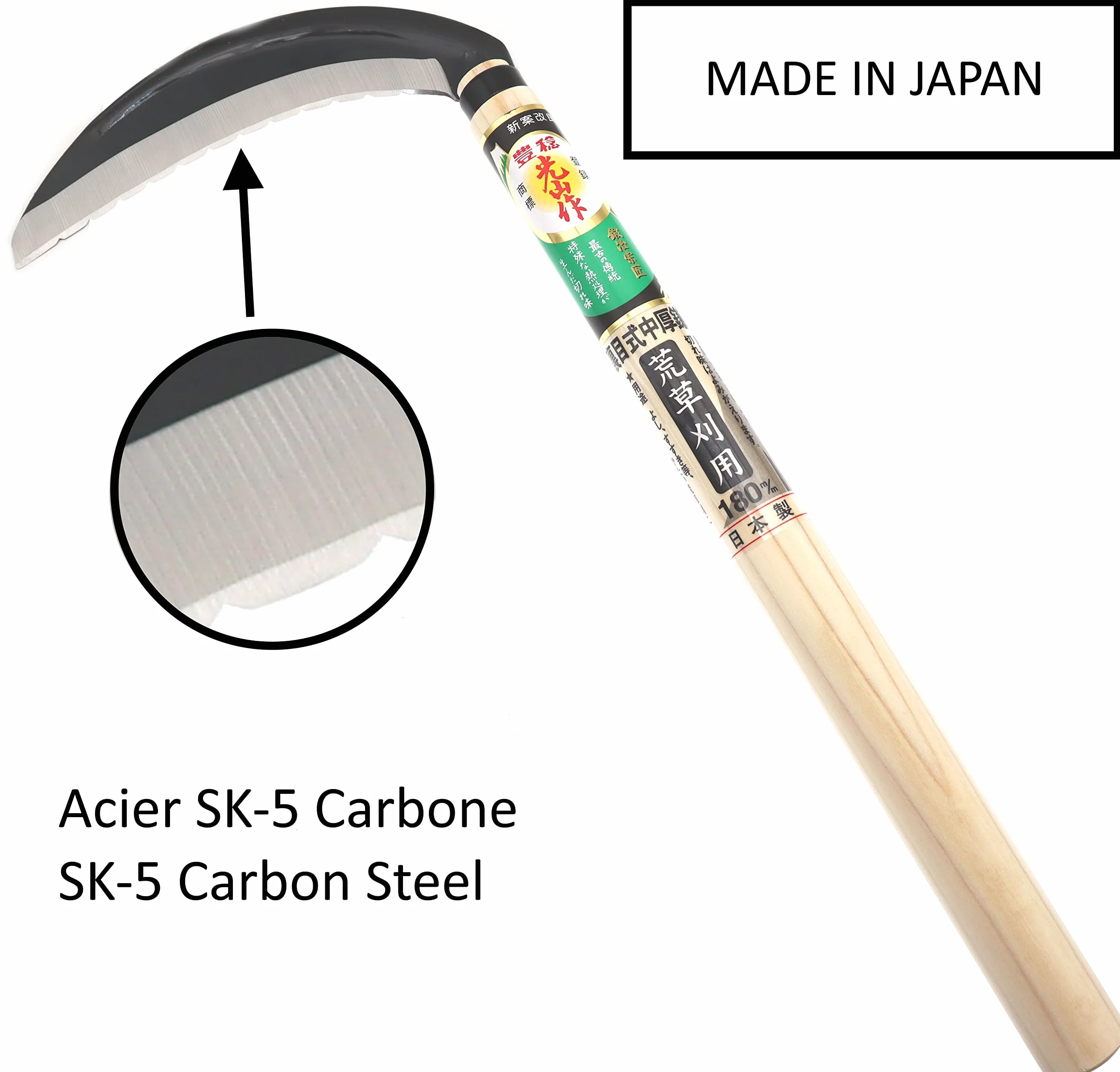 Manual Japonesa Hoz De Acero Inoxidable Cosechar Verduras Vegetales Podar Cortar Hierba Jardín Herramienta