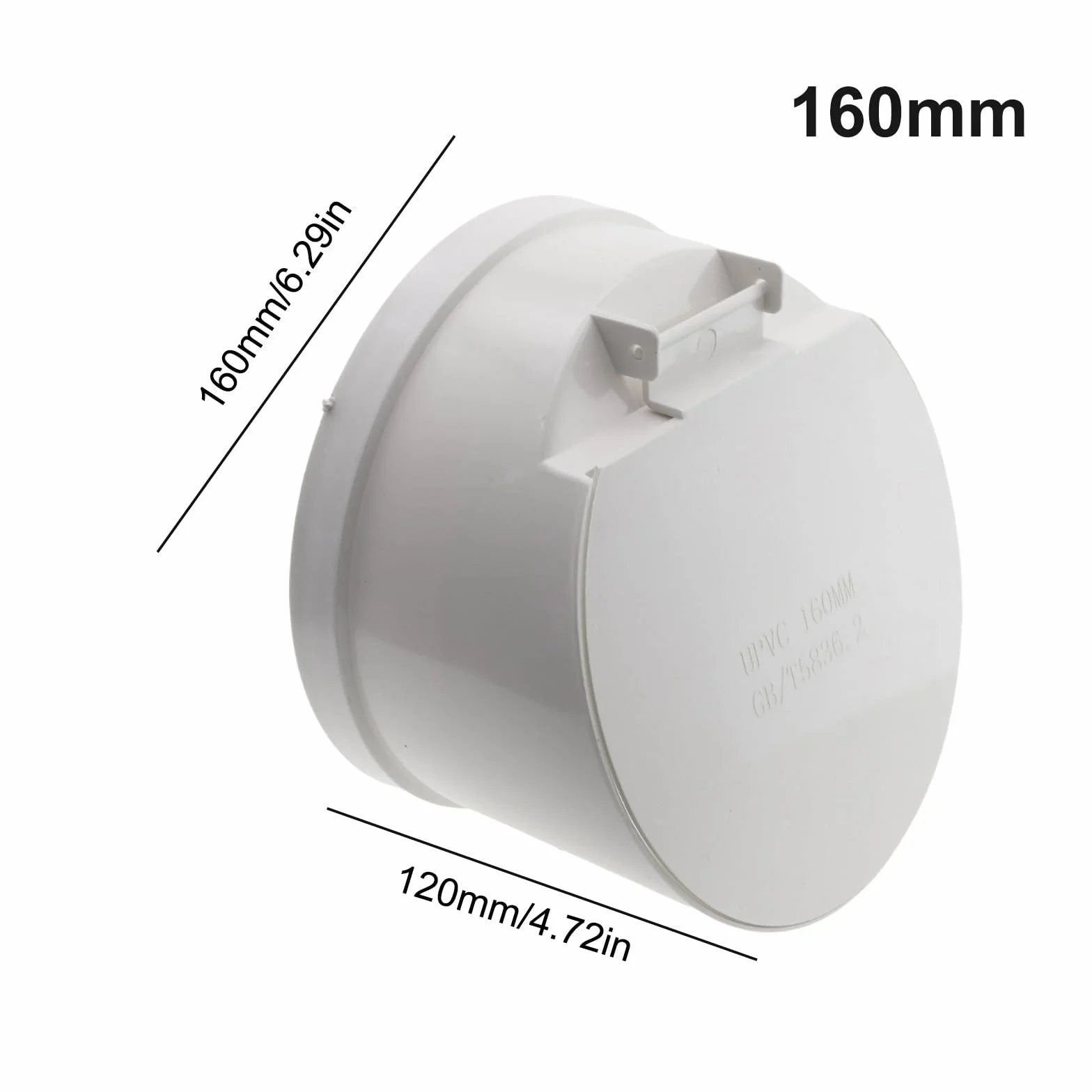 Tubo de drenaje PVC 50-160 mm desagües suelo cierre automático válvula desplazamiento 160 mm