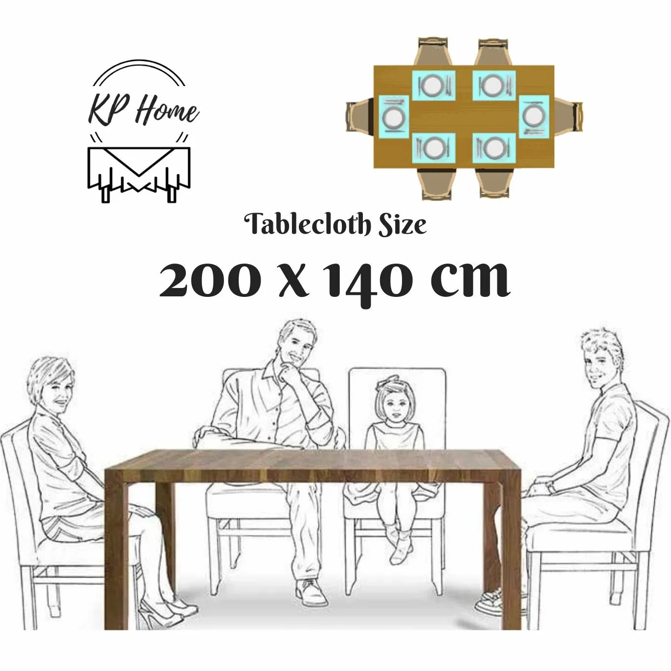 Mantel PVC Rectangular 200x140 cm Patrón Vichy Rojo y Blanco Impermeable para Mesa