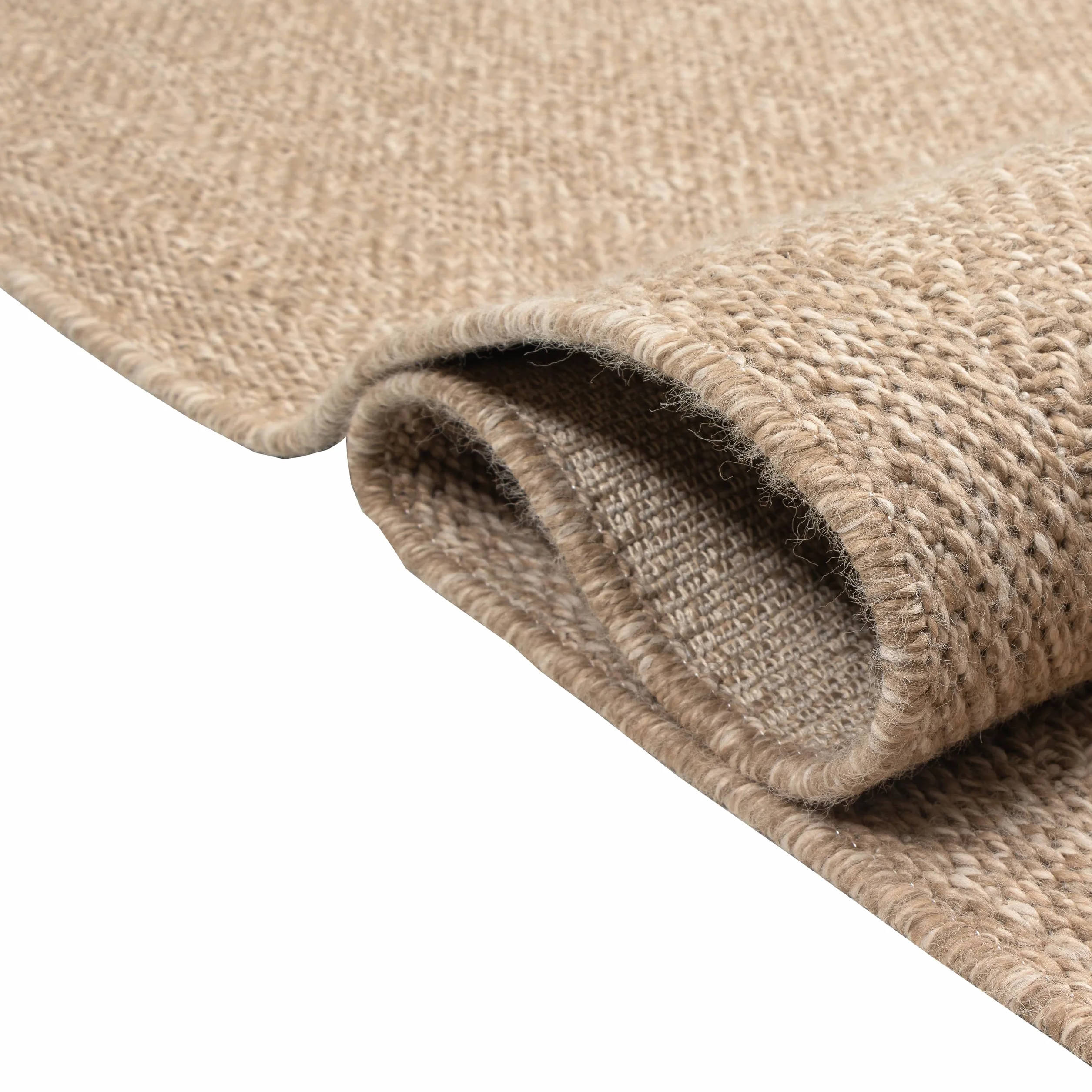 Alfombra para Exteriores Resistente a la Intemperie Aspecto Sisal 200 x 290 cm Beige Natural