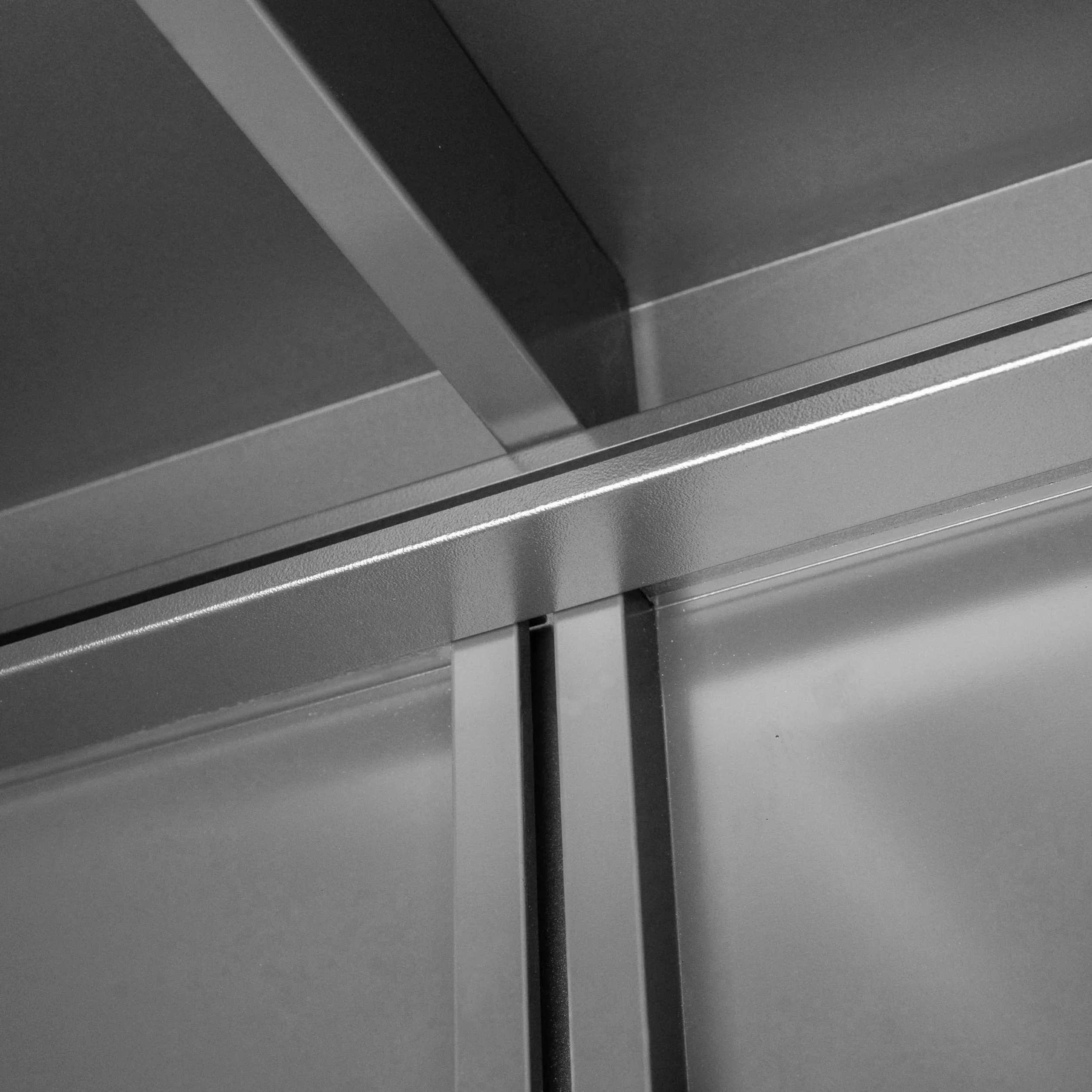 Armario Exterior Metálica 120x78x161 cm Casetta de Jardín Antracita GFP Primeyard