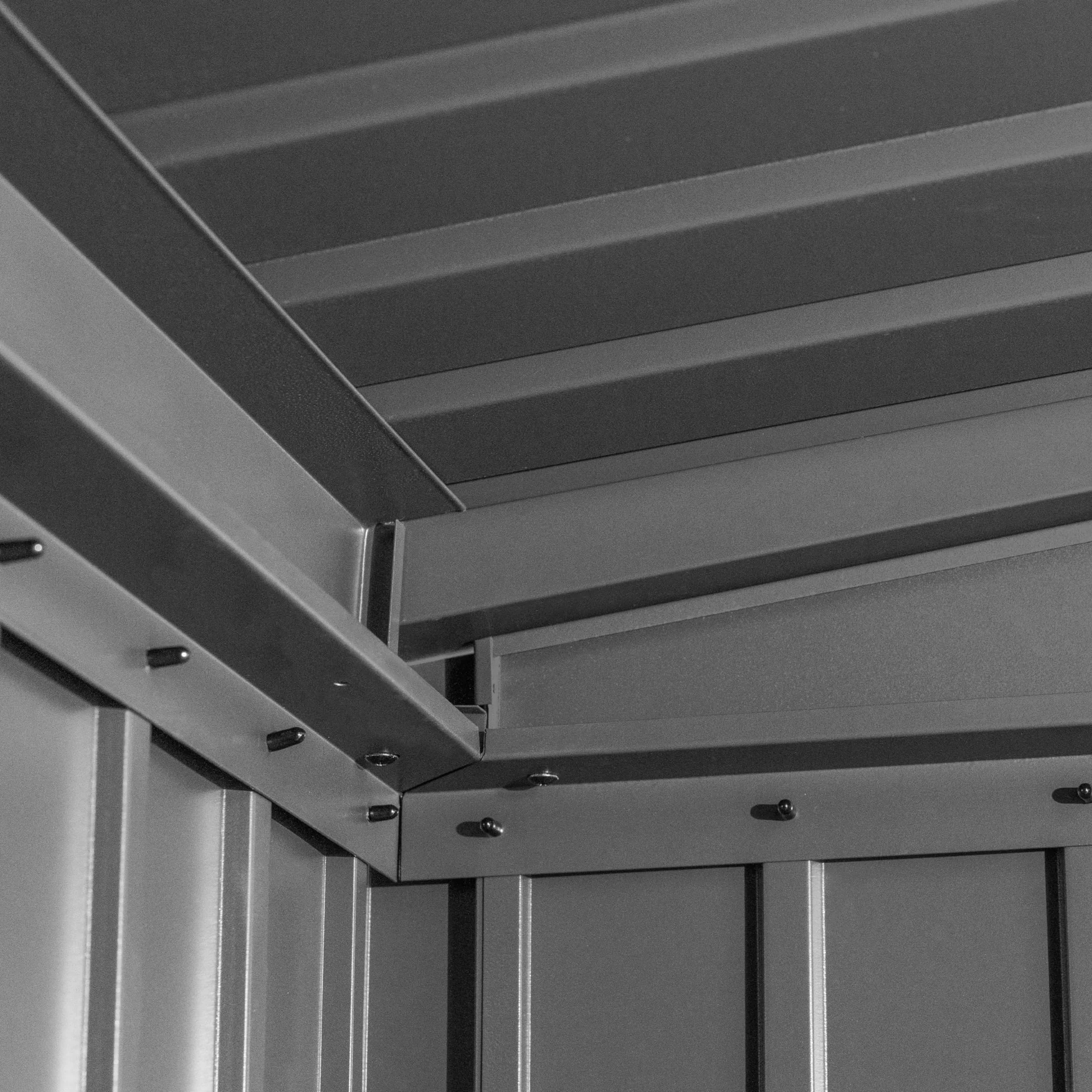 GFP Primeyard Caseta de jardín metálica 210x180x205 cm Antracita