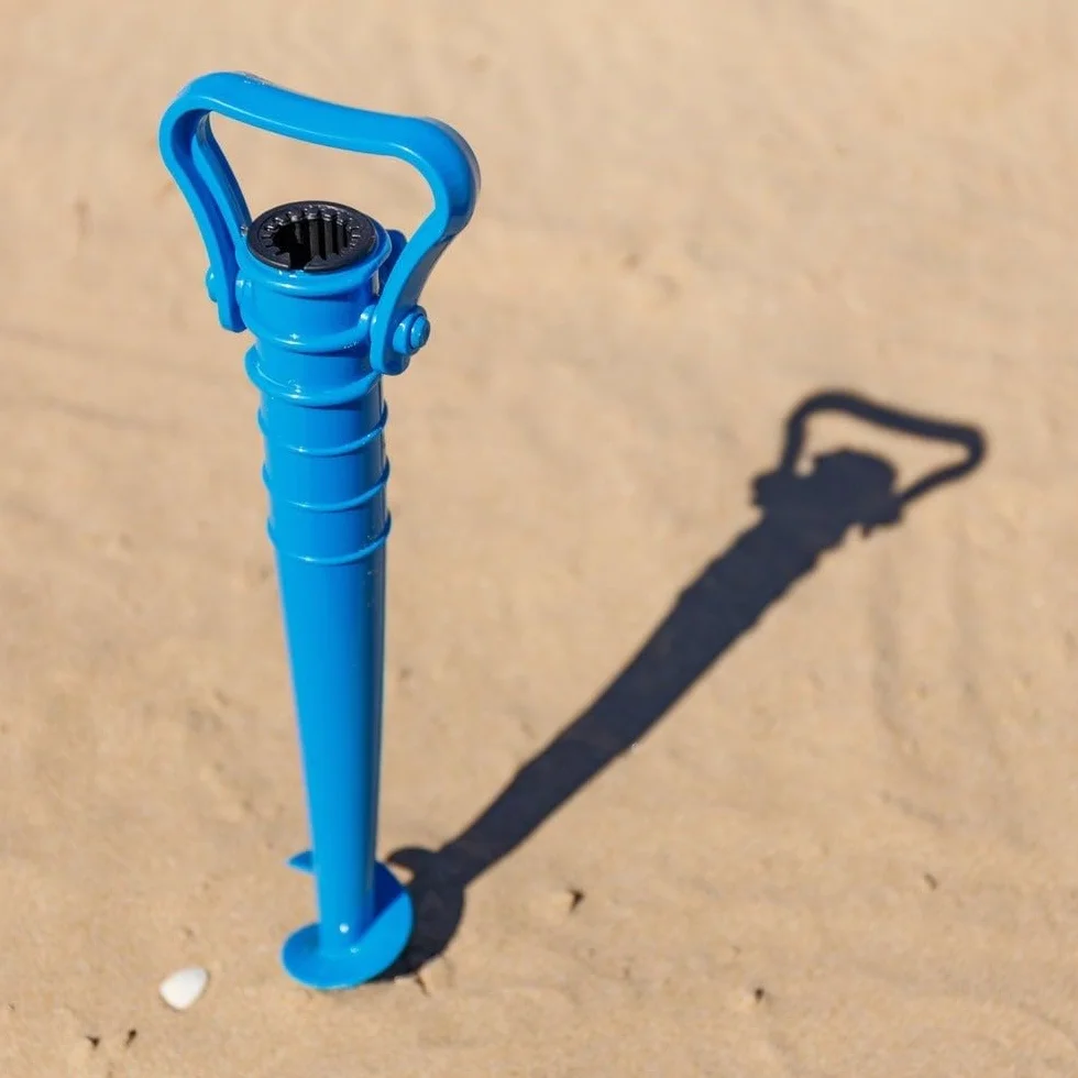 LOLAhome Sombrilla de playa UPF+50 Ø 180 cm acero nylon azul