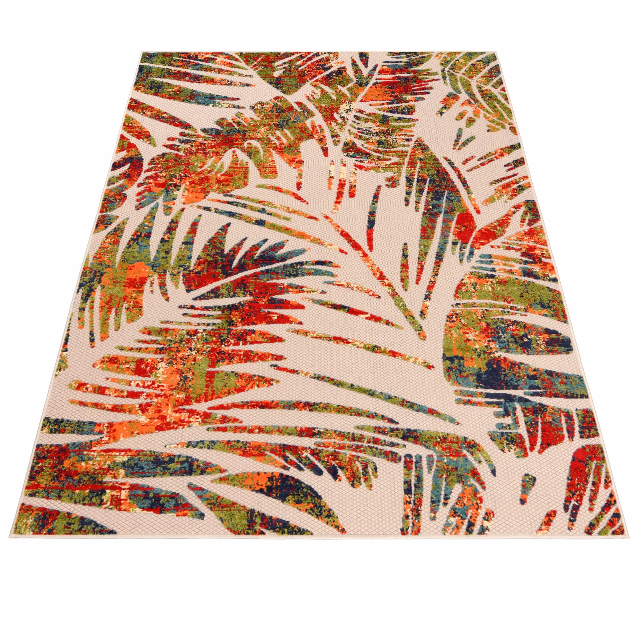 Mazovia Alfombra Exterior Impermeable 80 x 150 cm Multicolor Floral