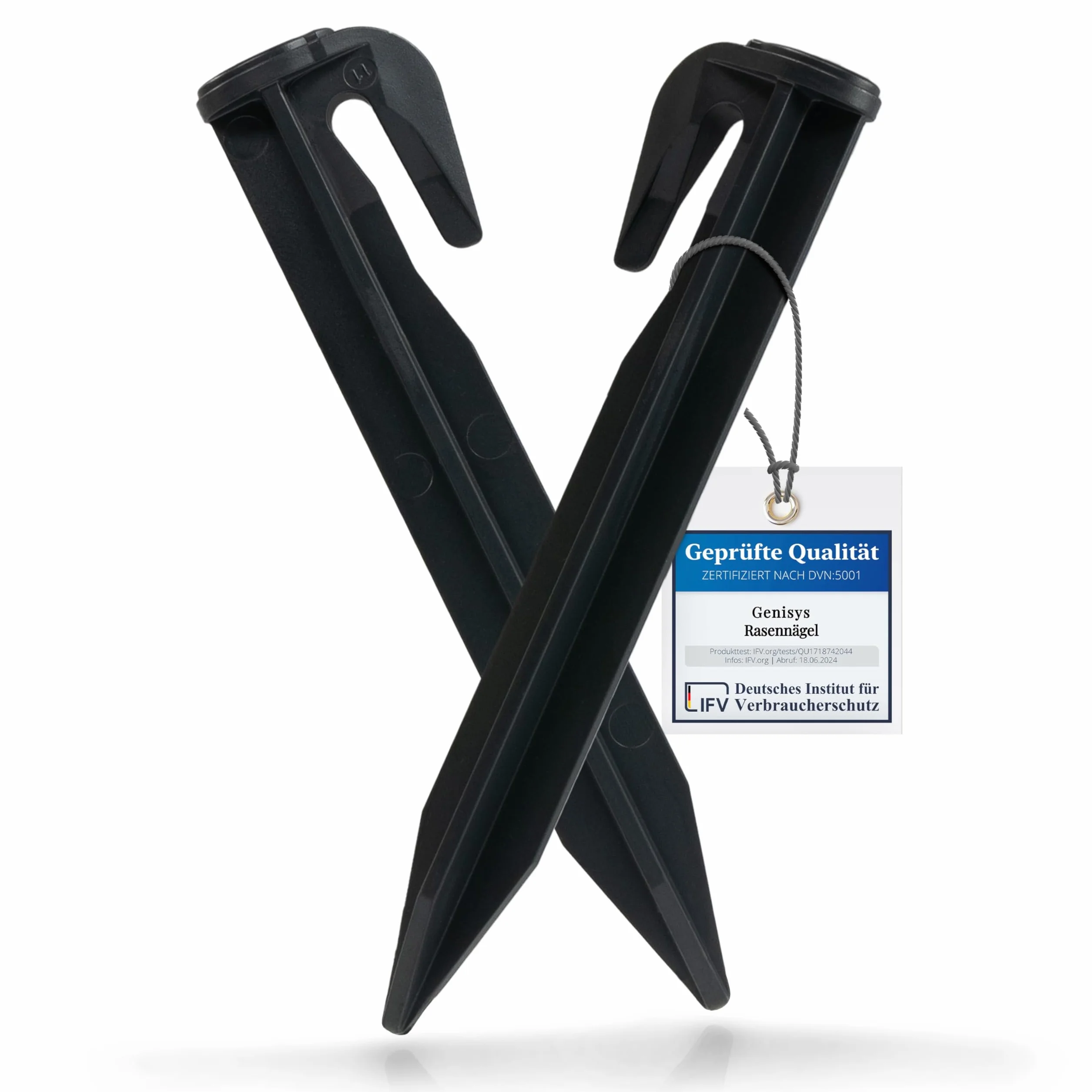 Genisys Ganchos compatibles con Yardforce ® Clavos Clavijas de sujeción de Cables para cortacésped robótico Anclaje al Suelo - ABS HQ Reforzado, Pieza:800