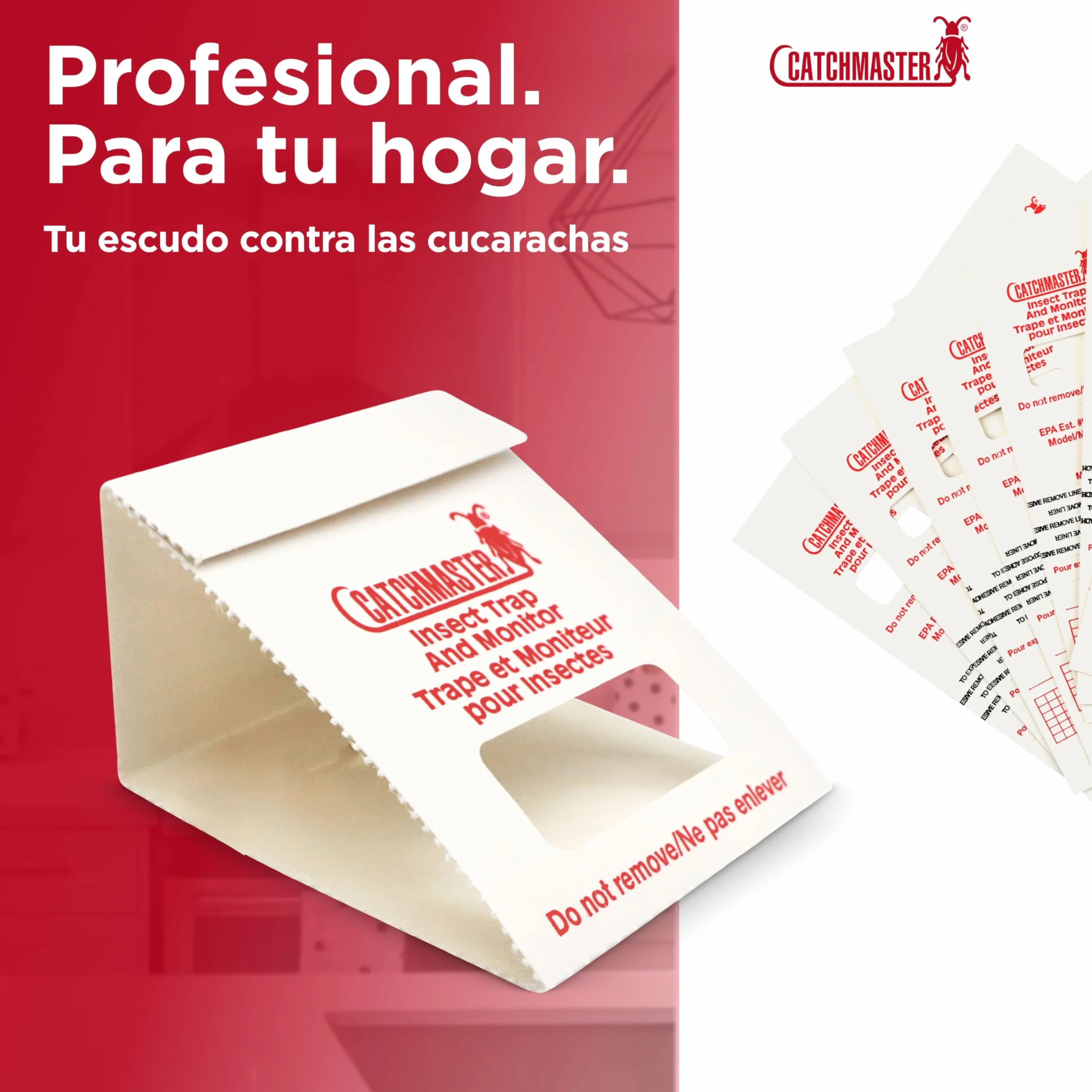 Catchmaster 100i Trampas para Cucarachas 30 Piezas Adhesivas Sin Veneno