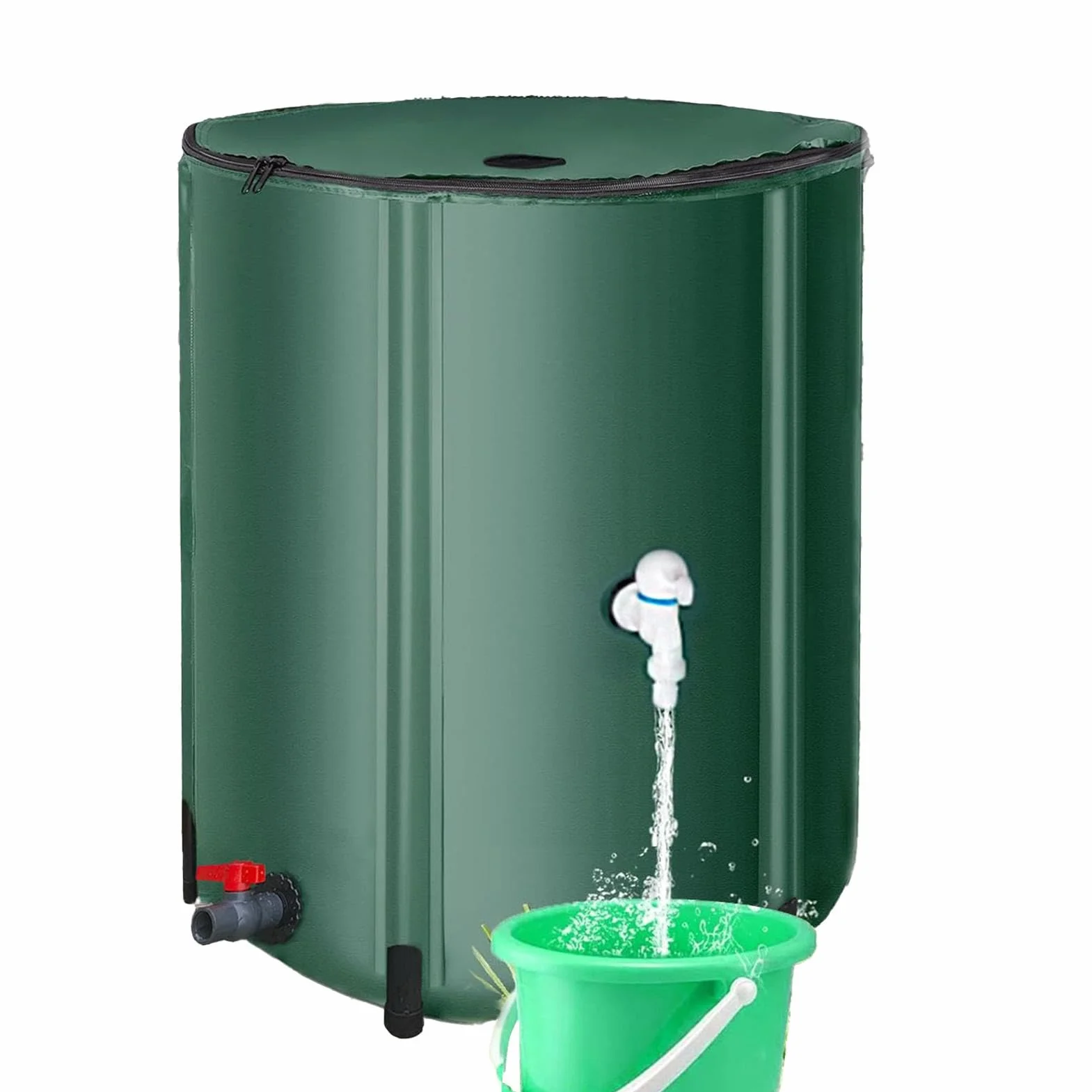 Barril de recolección de Agua de Lluvia,Barril de recolección de | Agua - Barriles de Lluvia Plegables de PVC de 26 galones,Tanque de Almacenamiento de Agua de recolección de Agua de Lluvia co