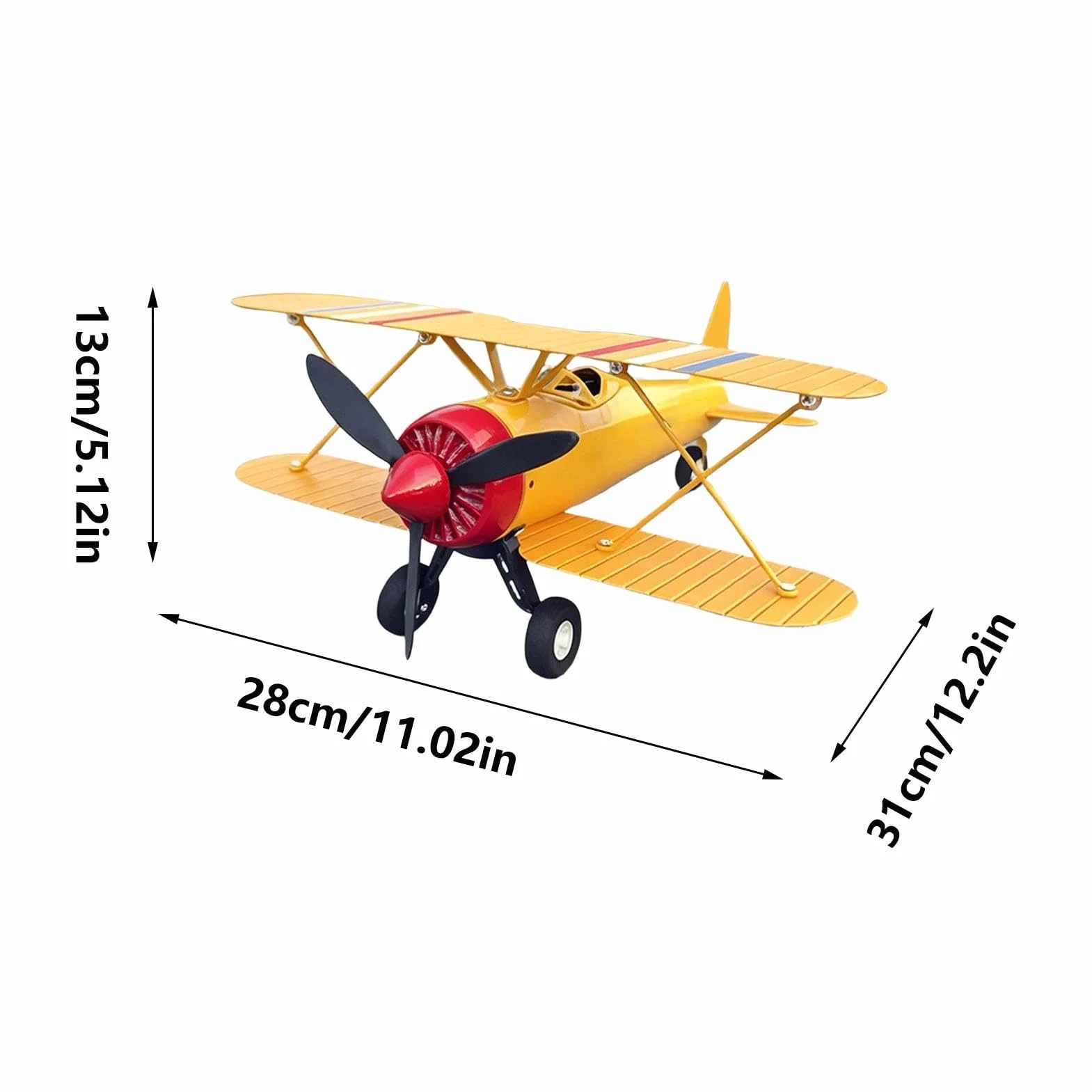 Veleta en Forma de Avión, Herramienta Metálica Medidora Viento Giratorio para Jardín