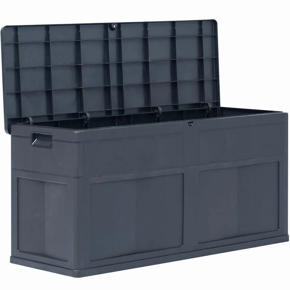 vidaXL Caja de Almacenamiento de Jardín 320 L Negro