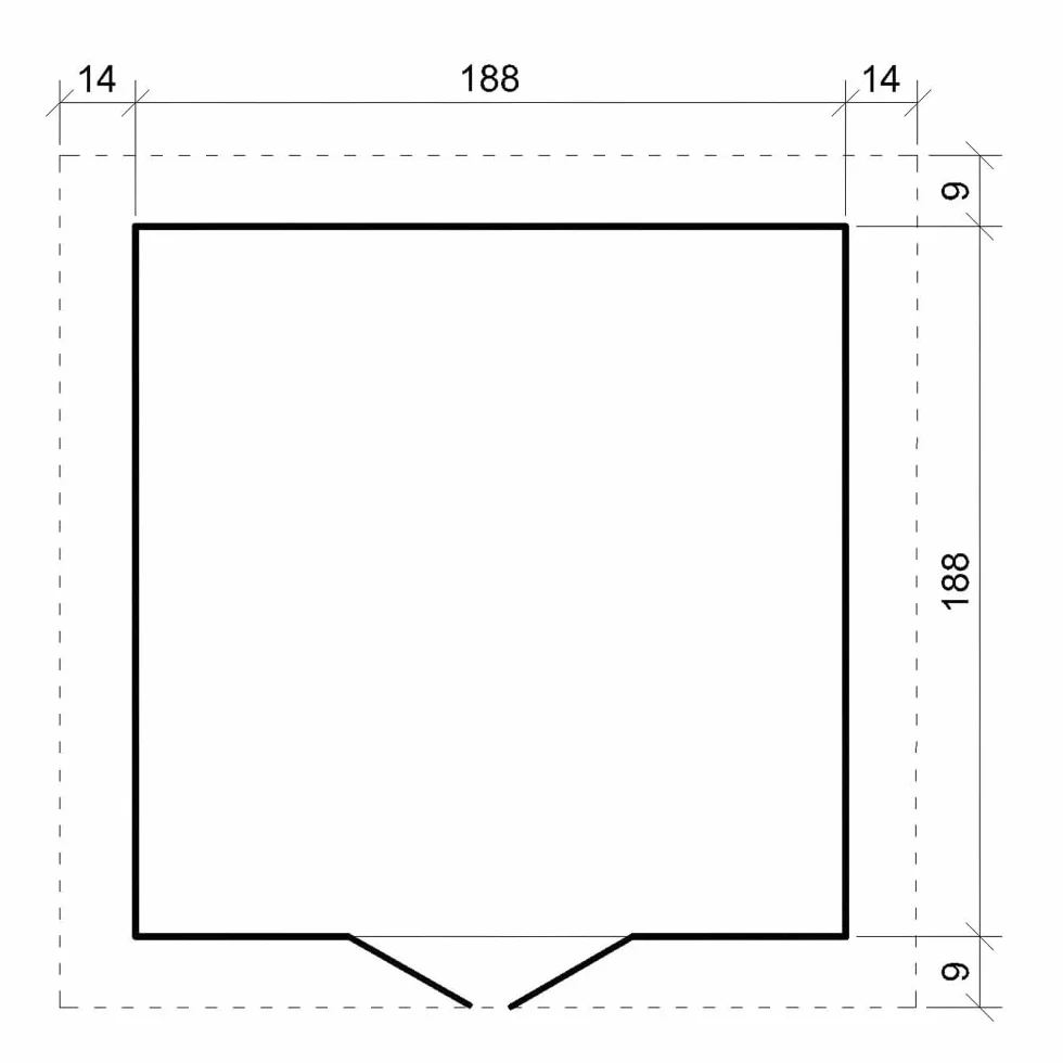 Cobertizo de Madera TRATADO TIMBELA M343C+M343G 218x206x216 cm 3,53 m² Techo Impermeable Ventanas