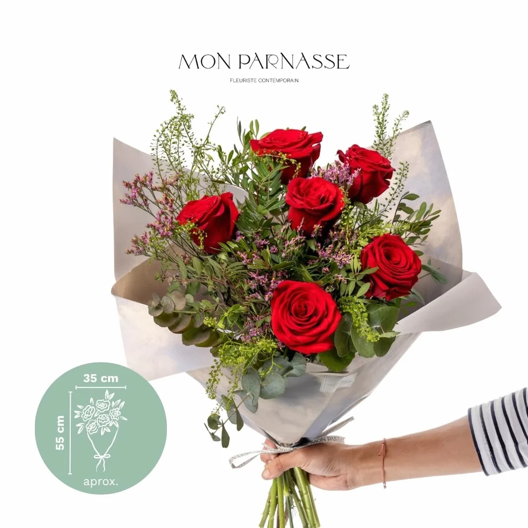 Ramo de Flores Naturales con Dedicatoria y Tarjeta Personalizada, Set Alimento Floral, Regalo