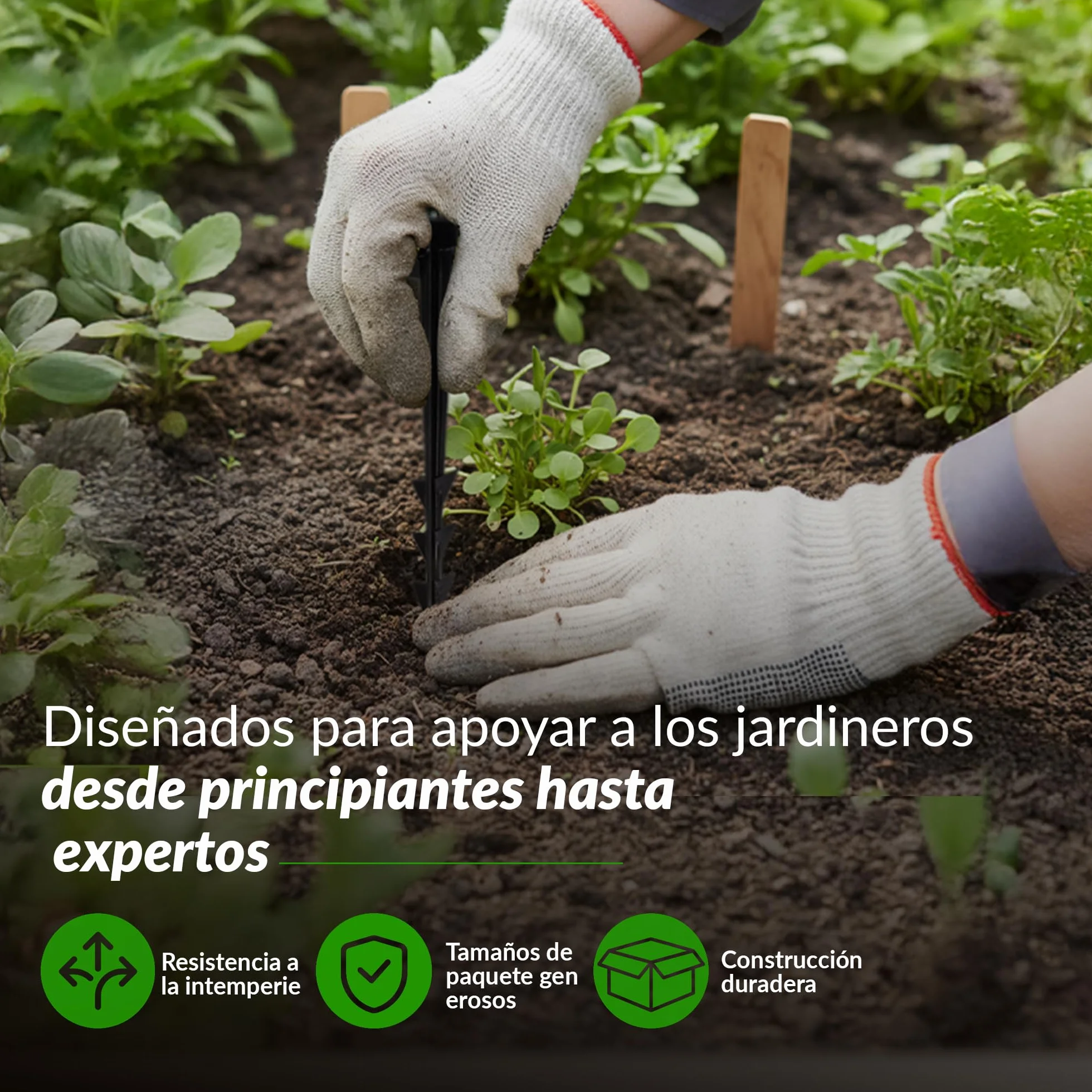 GARDENIX 1000 Unidades terrapeg Anclajes para Suelo piqueta