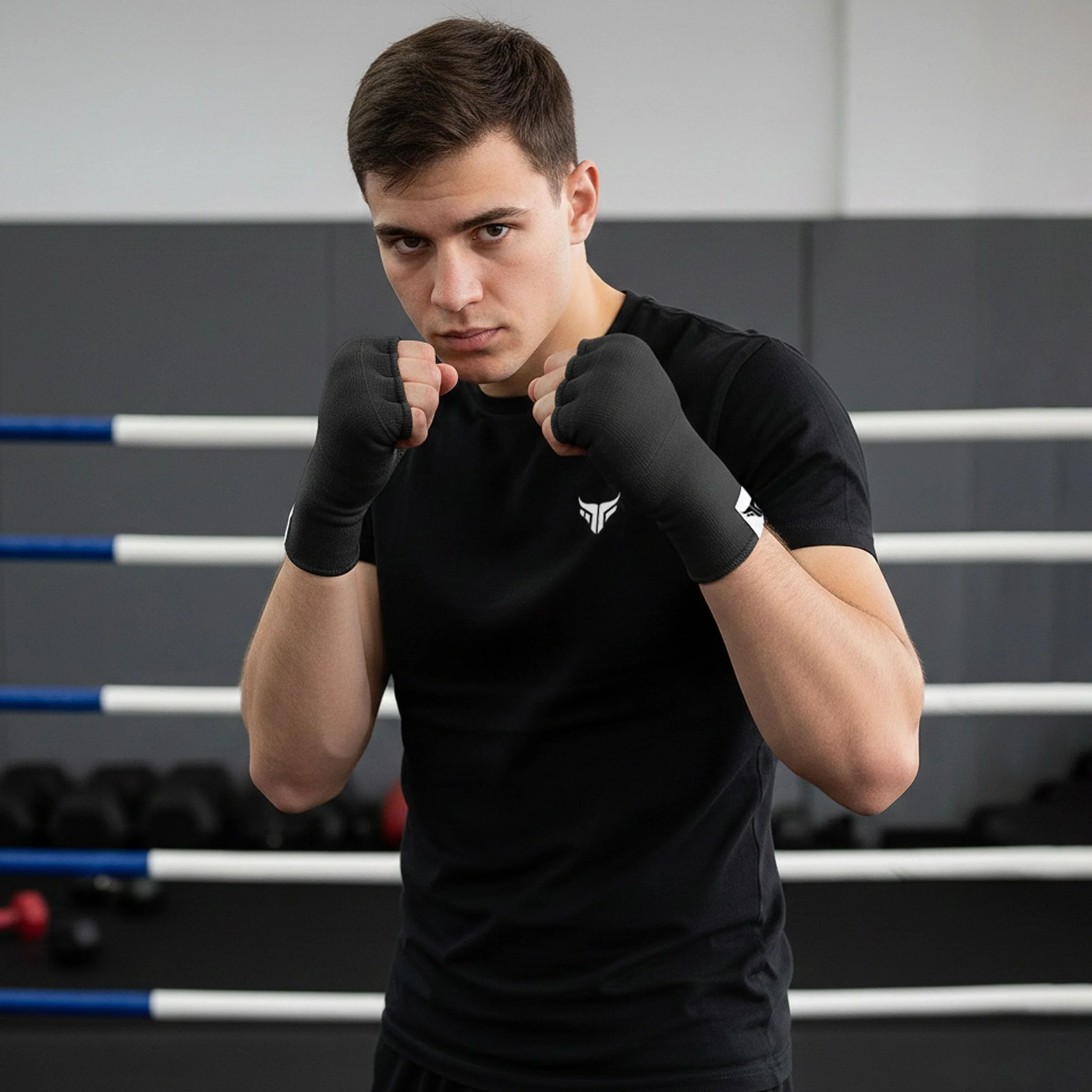 Mytra Fusion Boxeo Vendas Guantes Acolchado de Gel Protector Nudillos sin Tirantes Largos Elástico