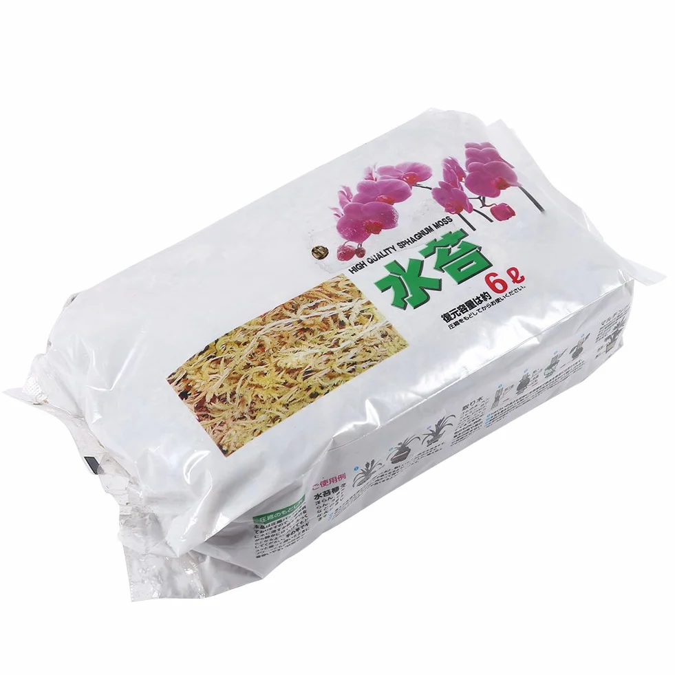 Musgo de Fertilizante Orgánico para Phalaenopsis Orchid Sphagnum Moos 6L