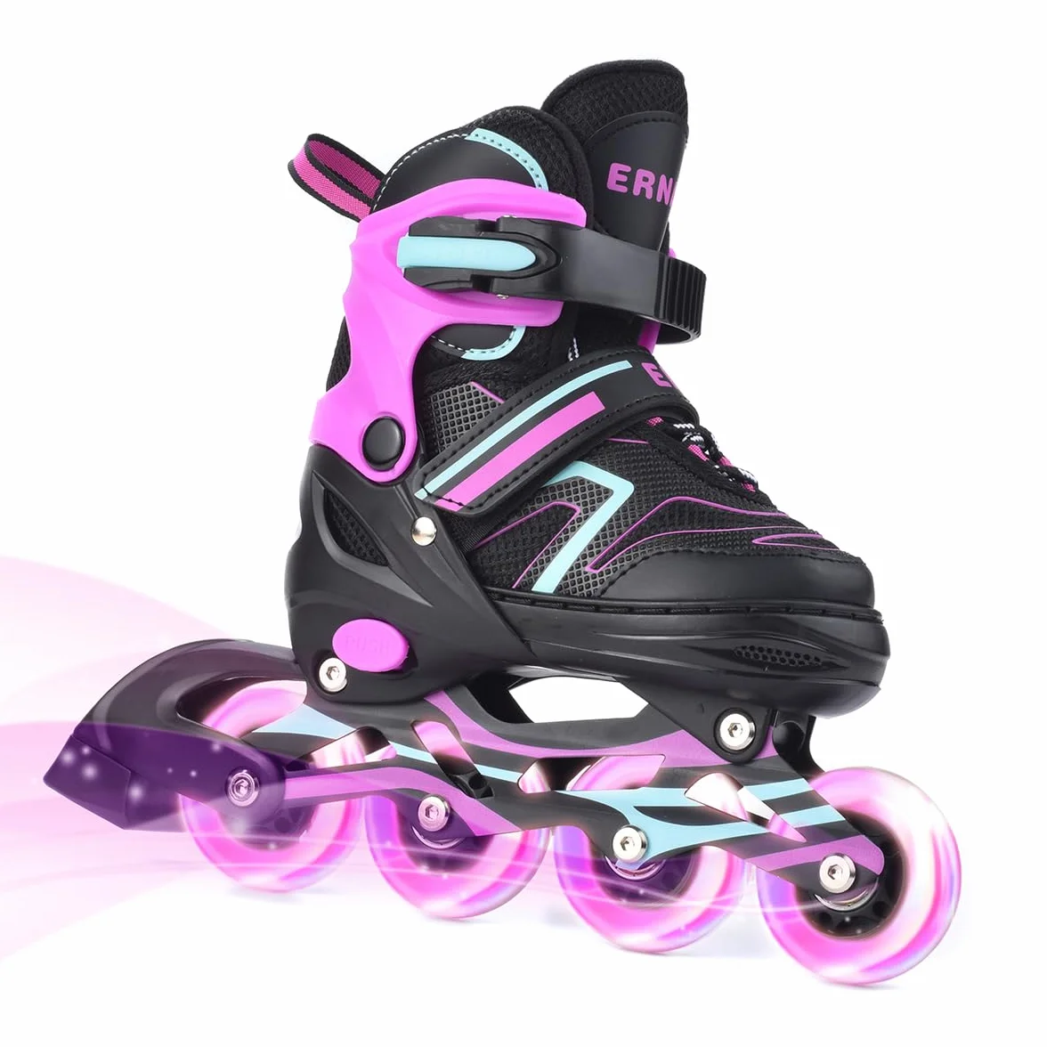 ERNAN Patines en línea Ajustables para niños y niñas con Ruedas de iluminación