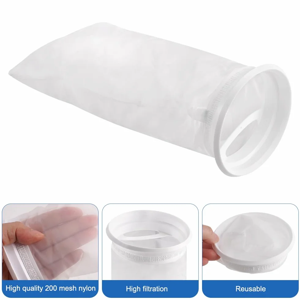 Filtro de Agua de Lluvia Lavable para Tanque IBC, Accesorio de Nailon con Tapa, 3 Unidades