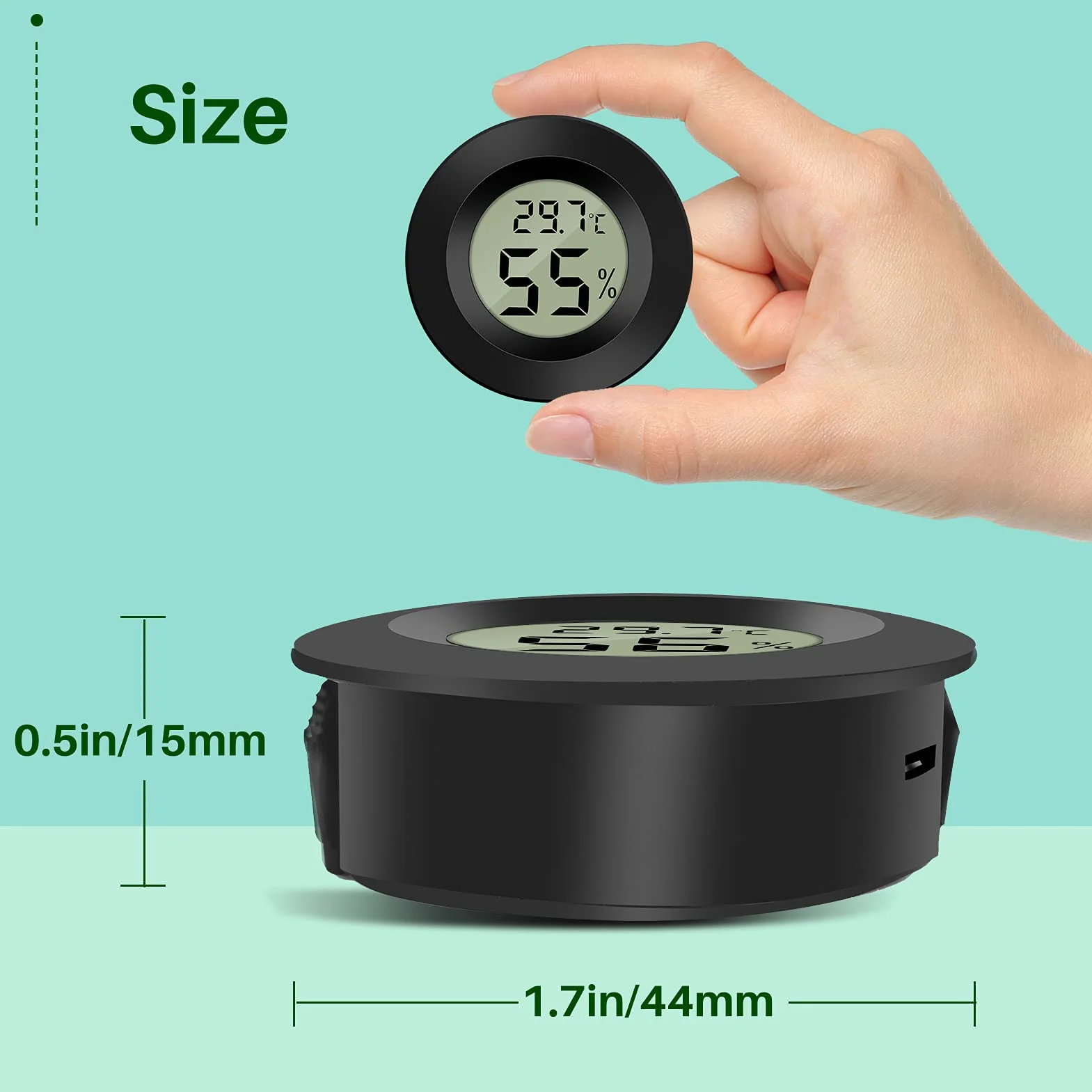 Thlevel Mini Higrómetro Termómetro Digital Interior Exterior Temperatura Humedad 6PCS