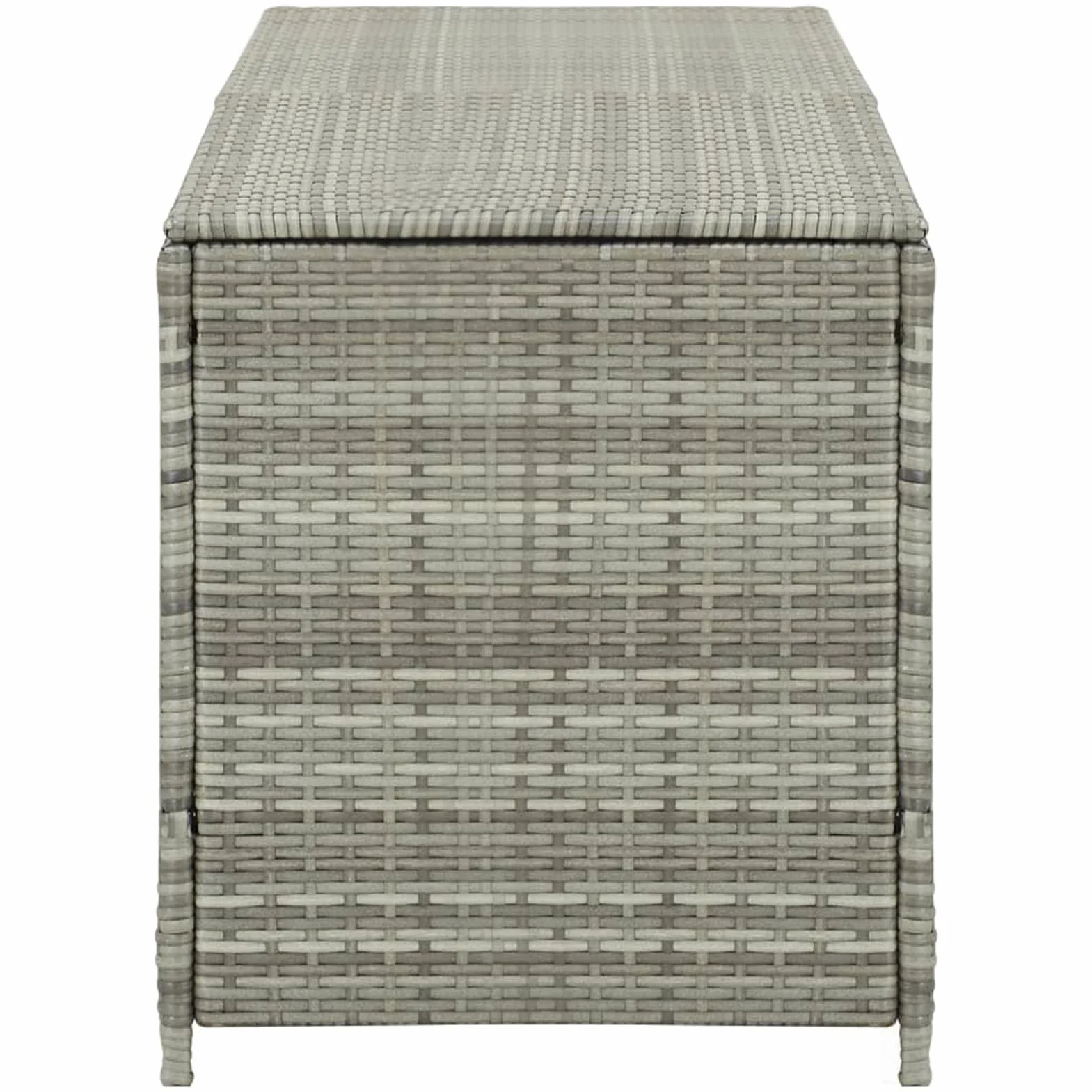 IKAYAA Baúl de Exterior Ratán PE 200x50x60 cm Gris