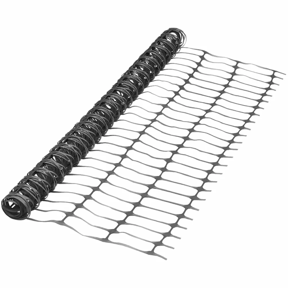 Valla de seguridad de 30 m, color negro, 1 x 30 m, de polietileno de alta densidad de 100 g/m², valla flexible y valla de jardín para obras de construcción, jardinería, eventos deportivos y