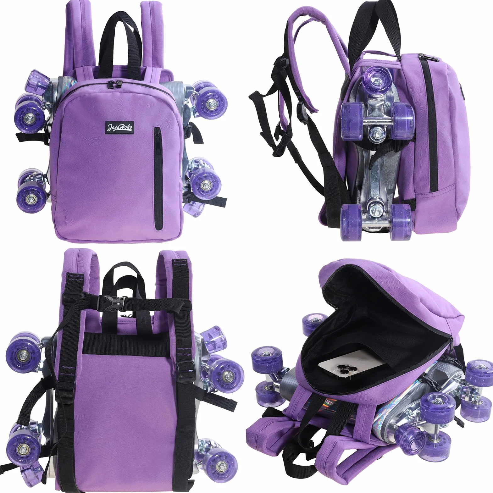 Bolsas de Patines para Mujeres y Hombres, Mochila Deportiva Multifuncional para Patines de Ruedas, Hielo y en Línea