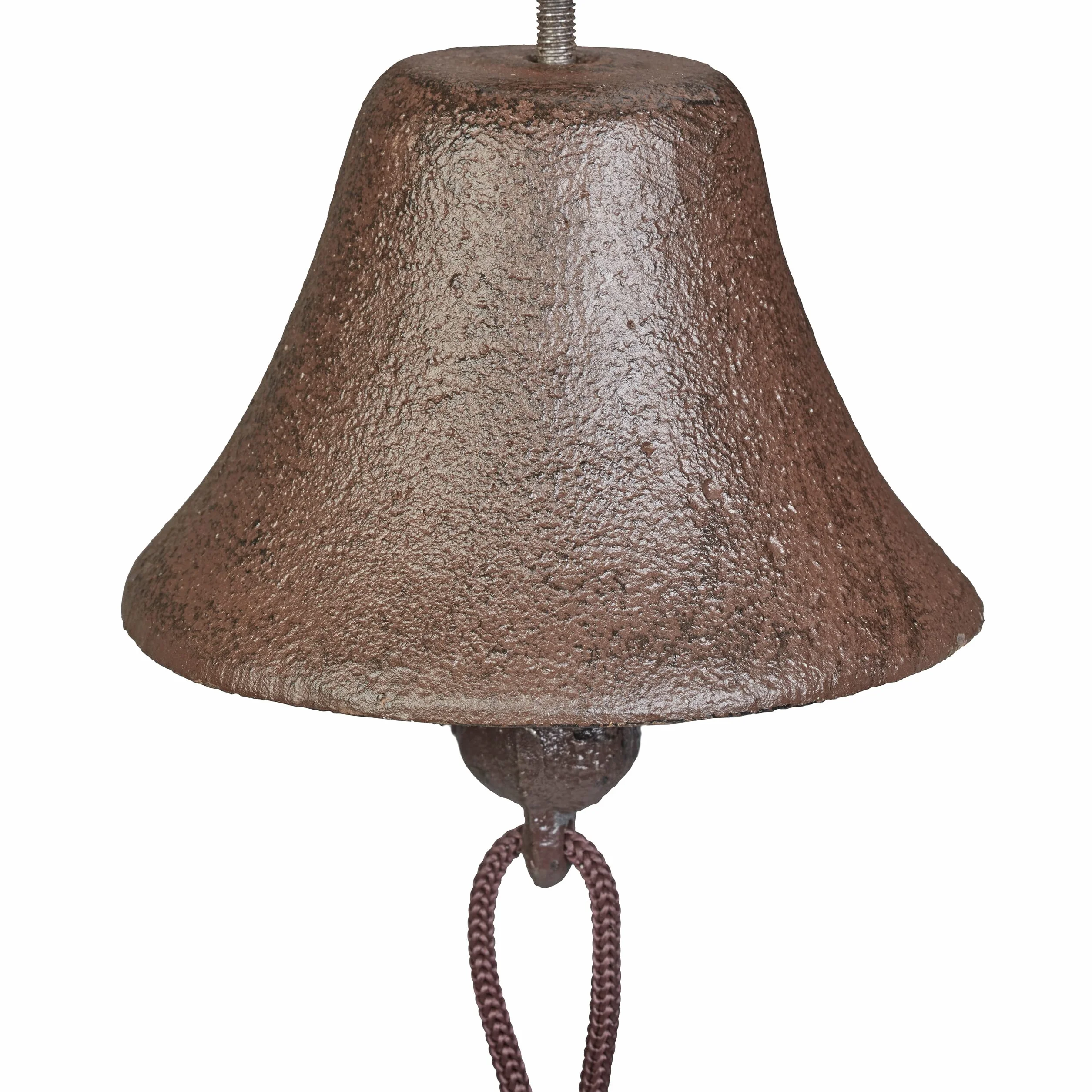 Relaxdays Campana Pared Arabescos Hierro Fundido Retro Timbre Exterior Marrón